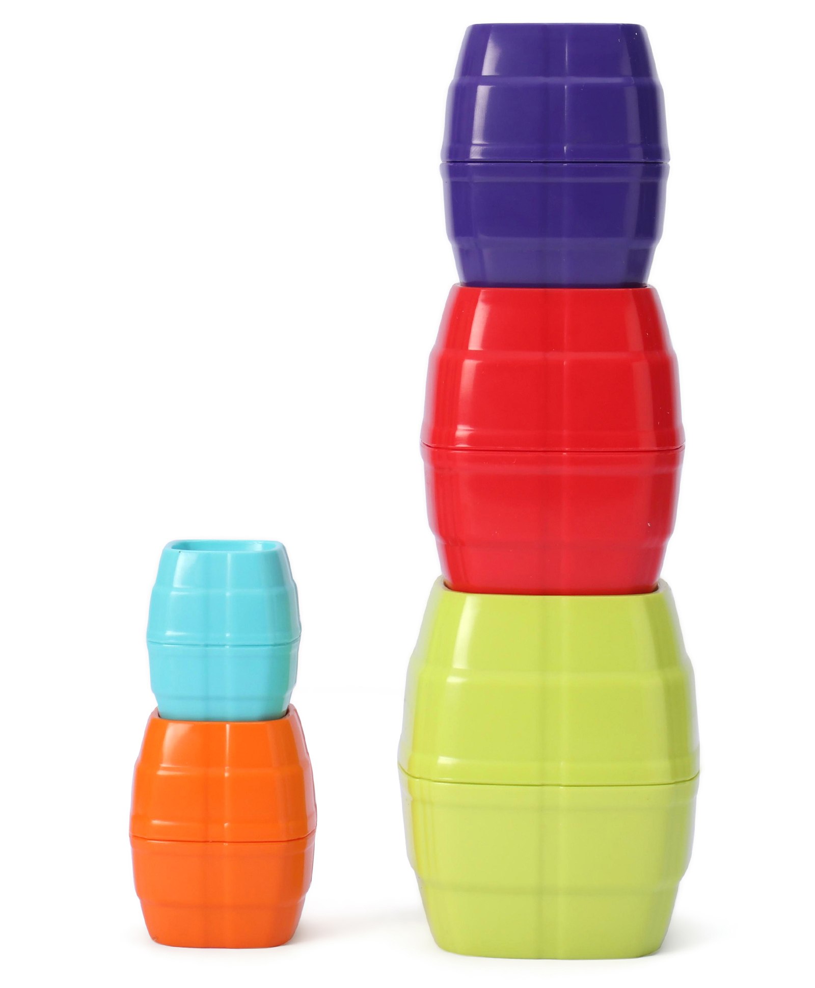 Giggles Safari Stack N Nest Barrels Multicolour - 10 Pieces-picture-19