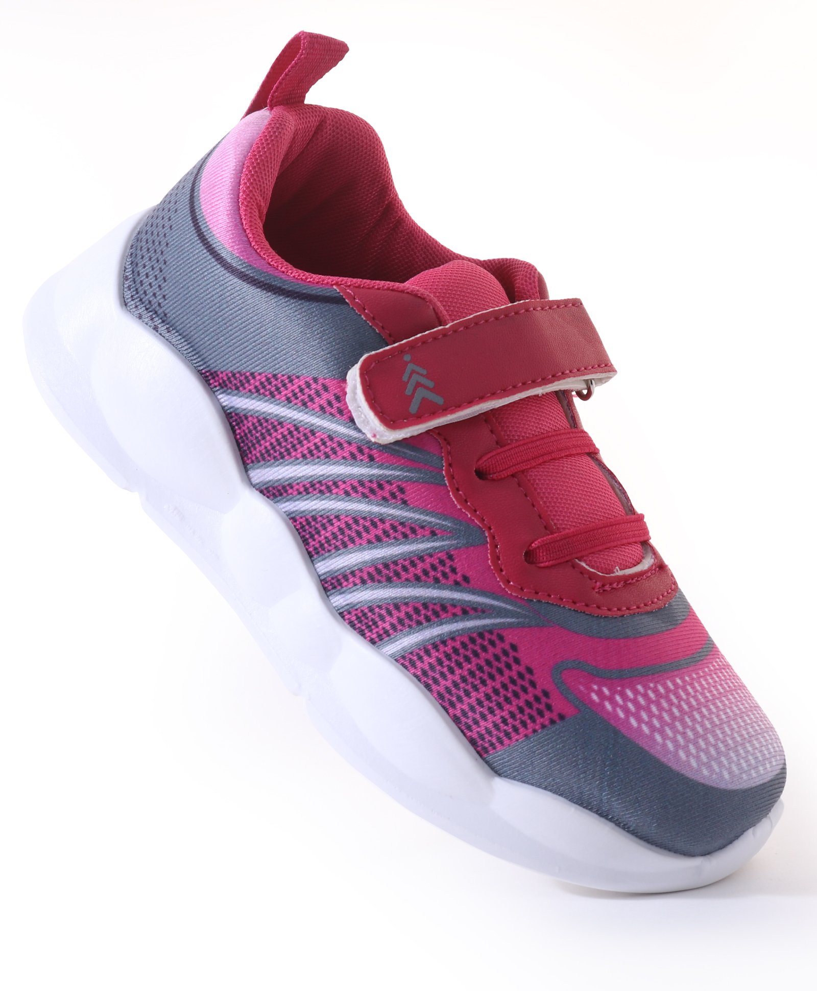 Pine Kids Velcro Closure Casual Shoes - Pink & Grey-picture-9
