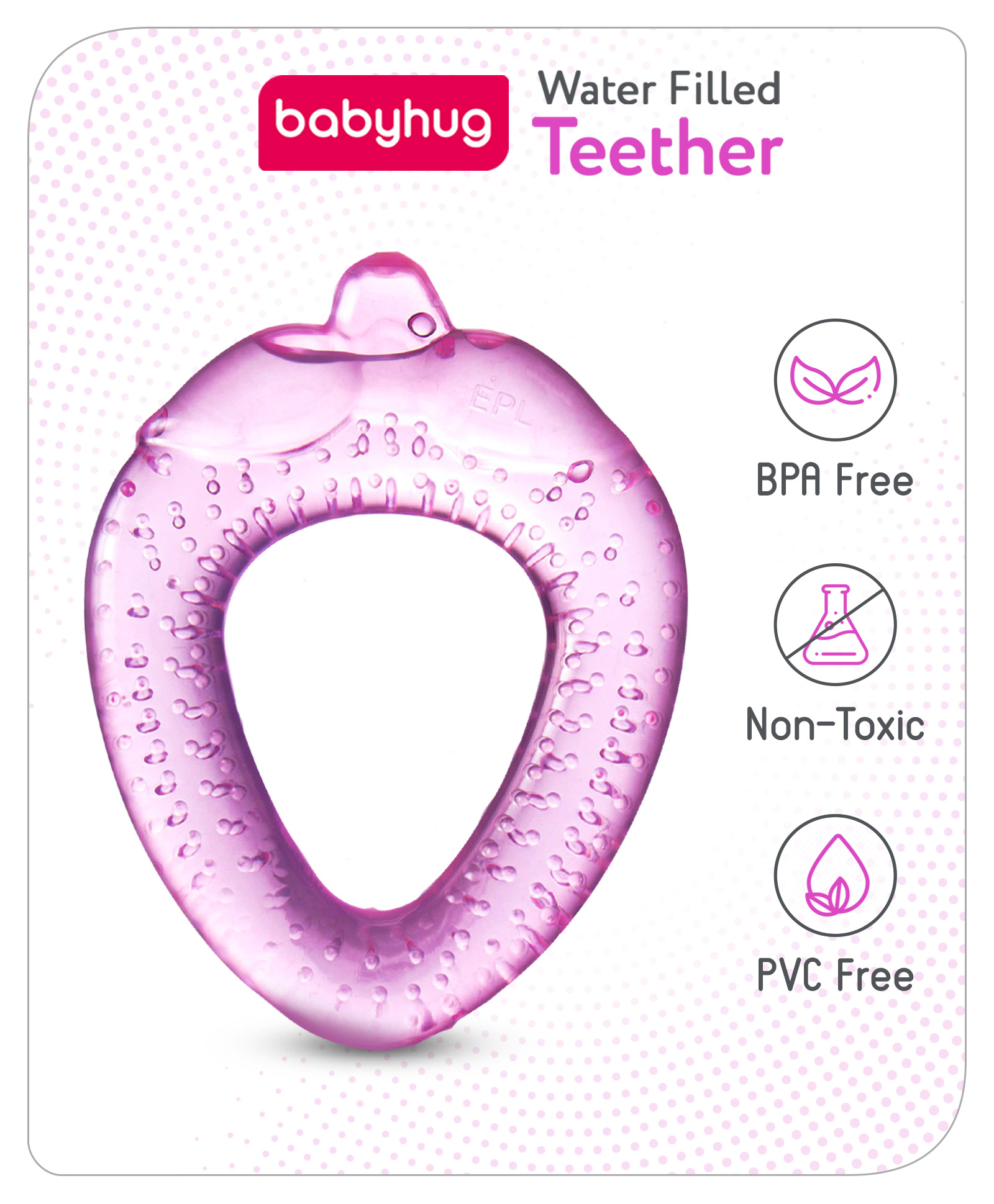 Babyhug Water Filled Berry Shape Teether -Pink-picture-25