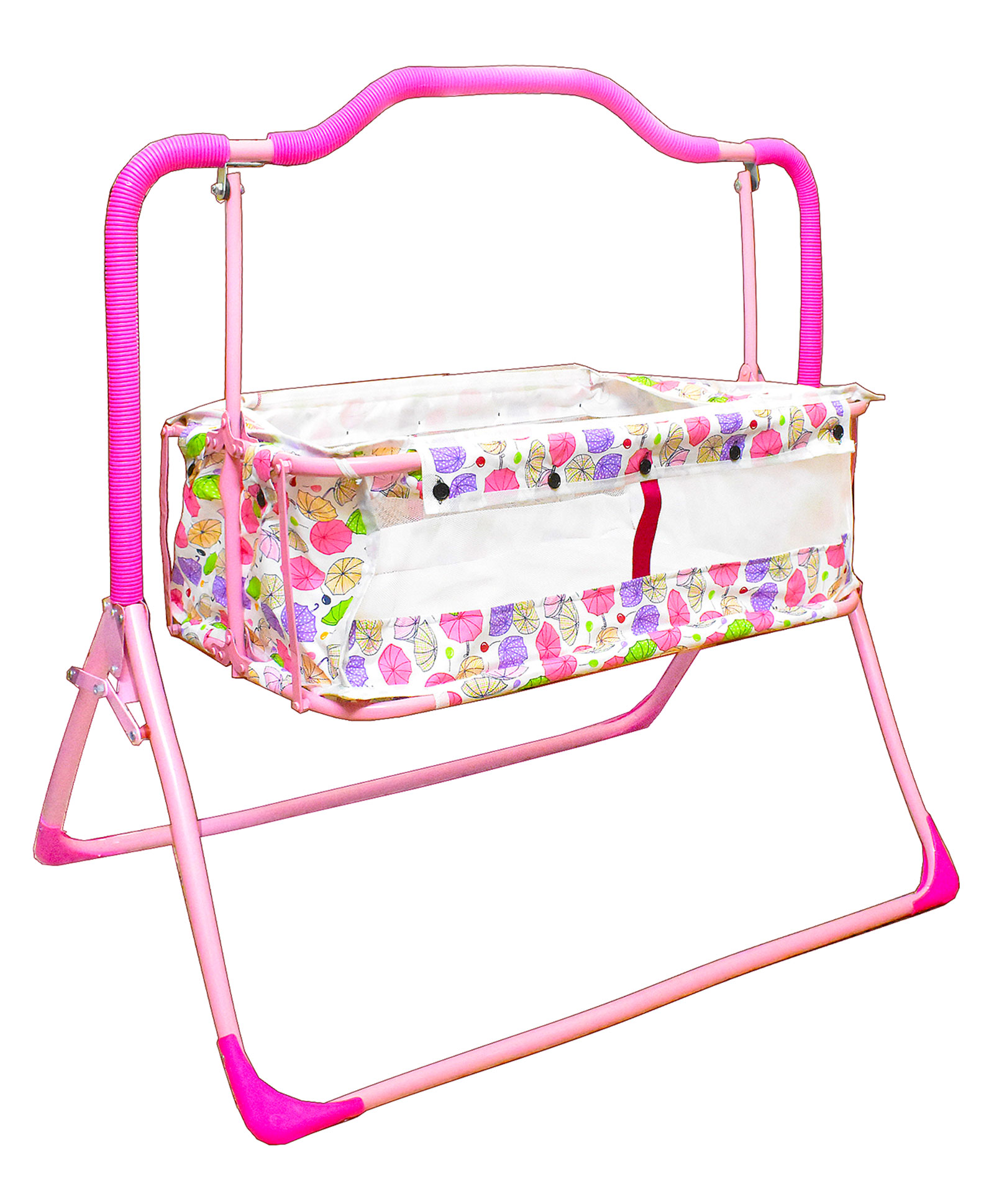 VParents Umbi New Born Baby Crib Bassinet cot Swing Cradle Jhula Palna (Pink)-picture-32