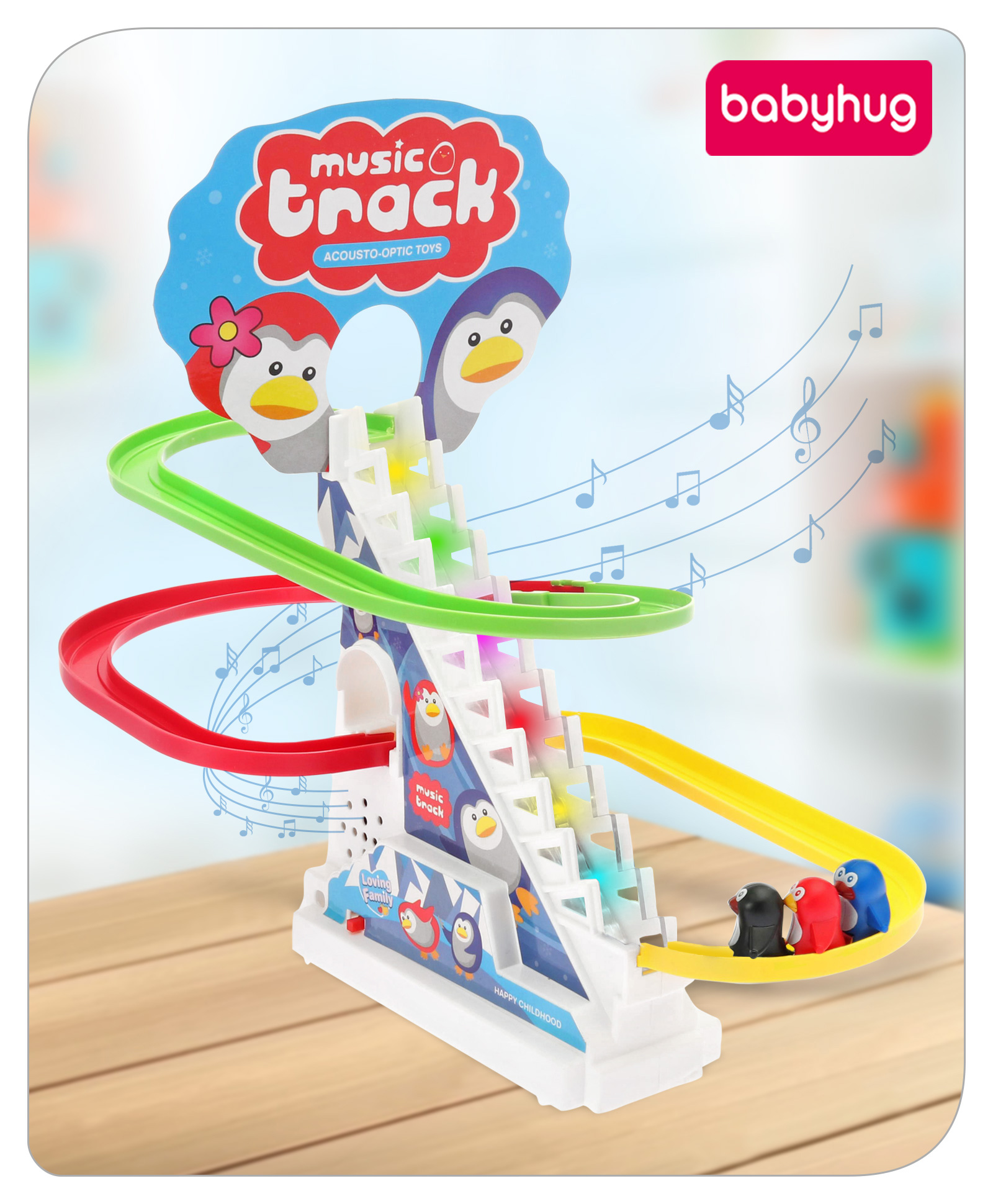 Babyhug Happy Penguin Track Set with Music and Light  - Multicolour-picture-26