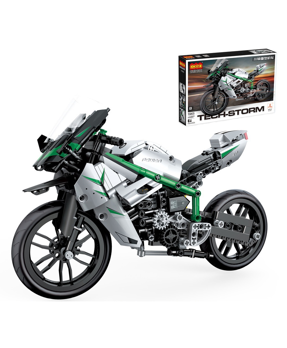 Elecart Tech-Storm DIY Motorcycle Model Building Kit - 600 Pieces-picture-8