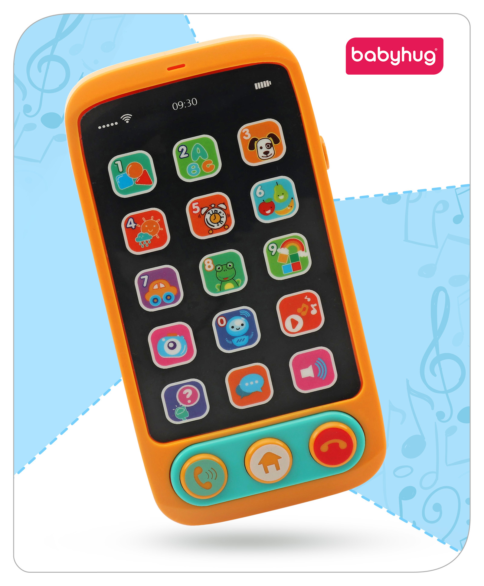 Babyhug Musical Smartphone Toy - Color & Print may vary