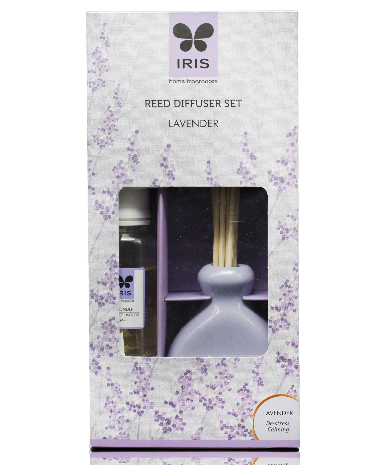 Iris Homefragrances  Fragances Reed Diffuser Set with Oil 45 ml Ceramic Pot and Diffuser Stick - Fragrance Lavender-picture-28