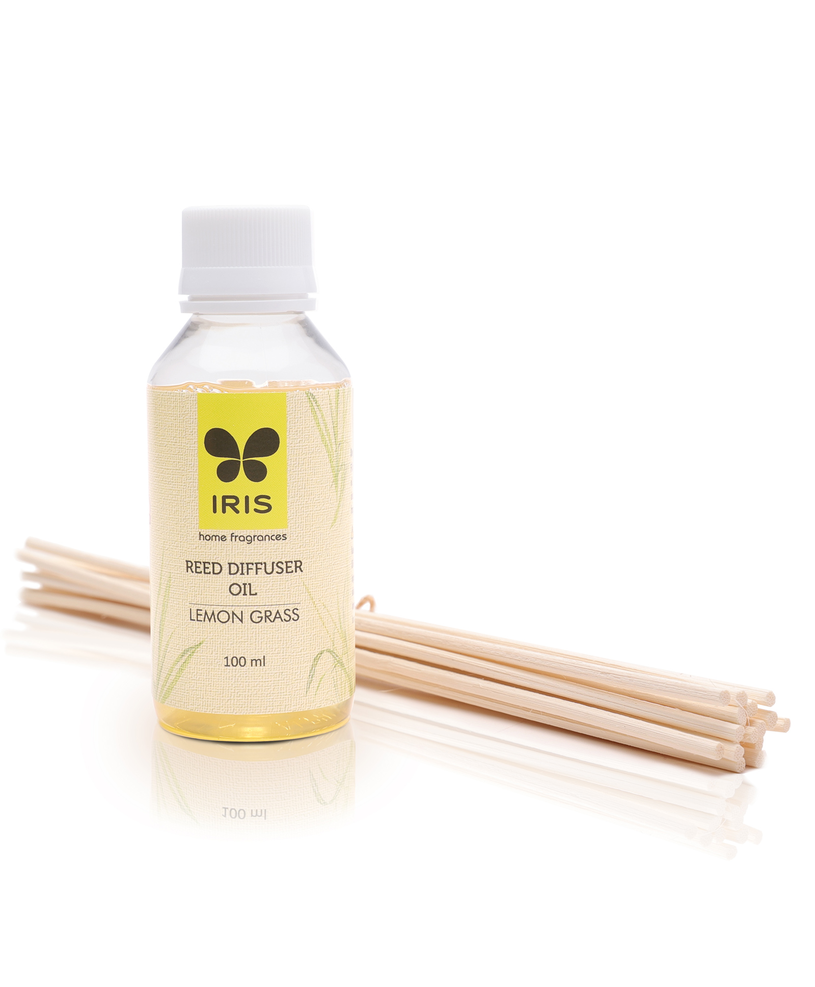Iris Reed Diffuser Refill Pack With Reed Stick Fragrance Lemon Grass - 100ml-image-2