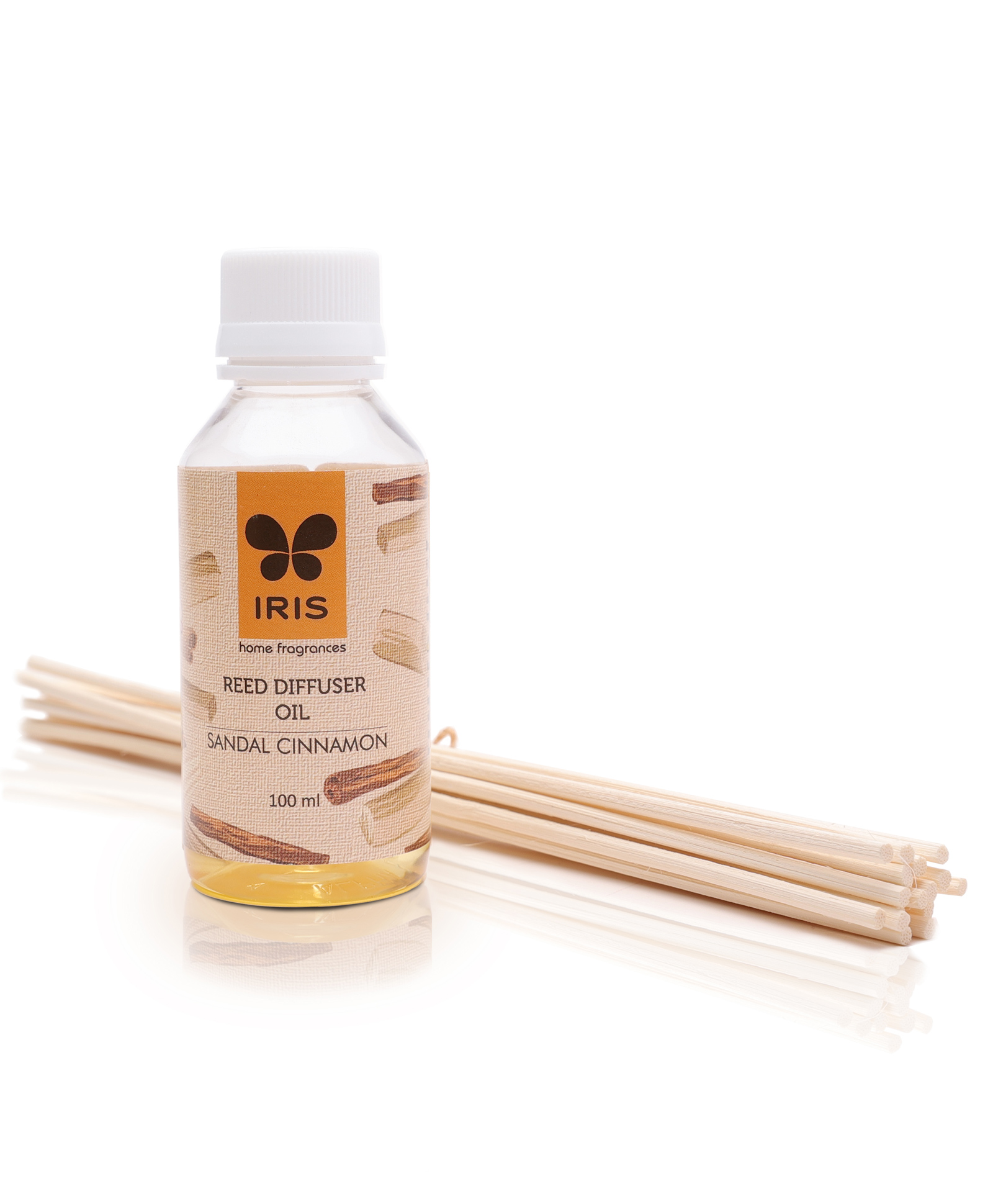 Iris Homefragrances Reed Diffuser Refill Pack with Reed Sticks Fragrance Sandal Cinnamon - 100 ml-image-0