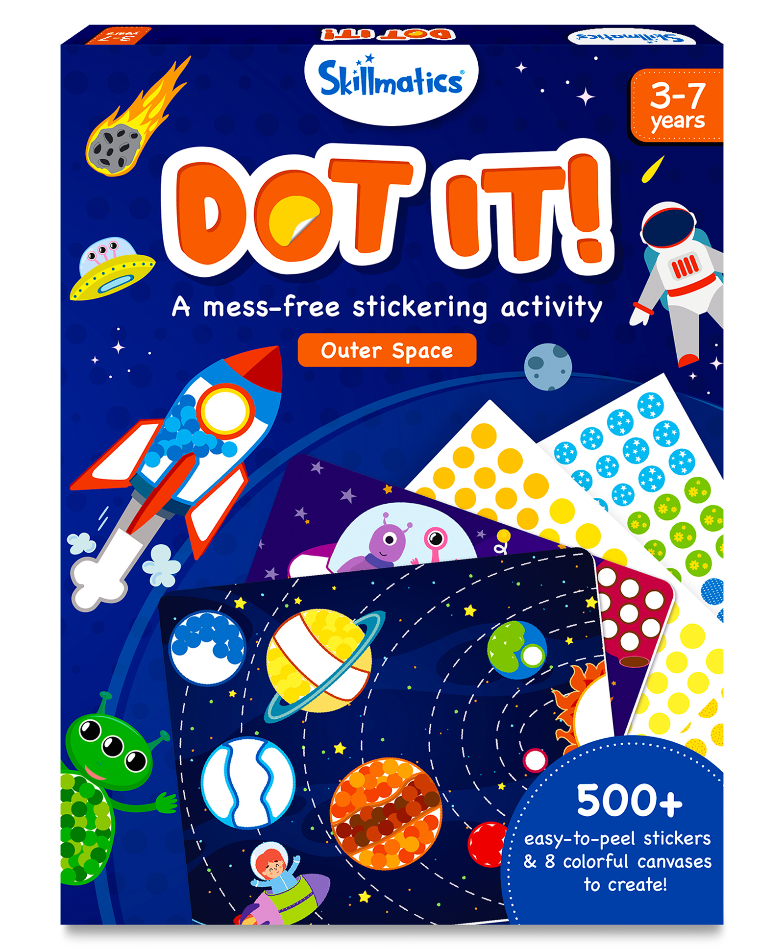 Skillmatics Art Activity Dot It No Mess Sticker Art 8 Space Themed Pictures - Multicolour-picture-14