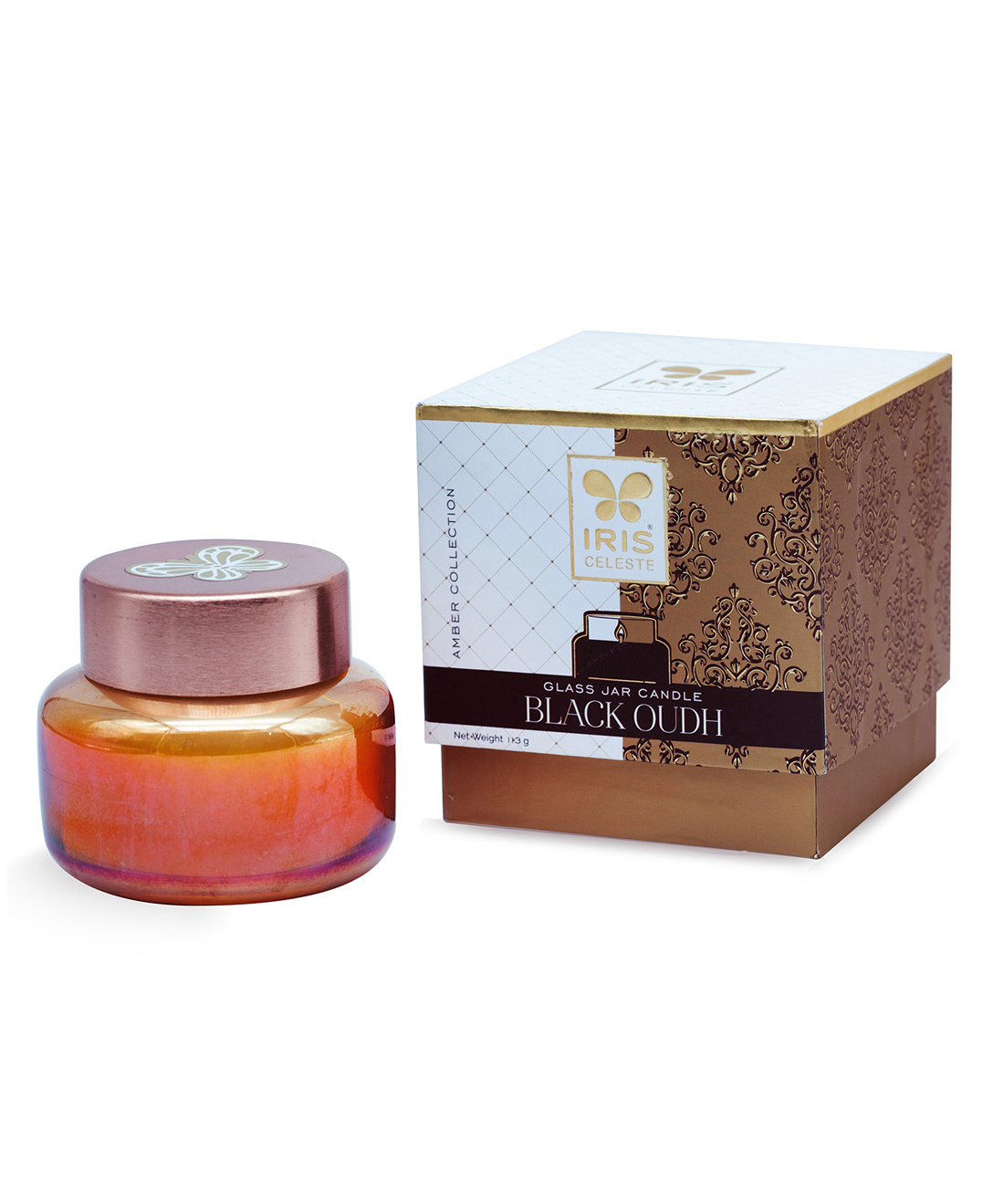 Iris Celeste Fragrance Black Oudh Madhina Star Apothcary Jar Candle - 113 g-picture-15