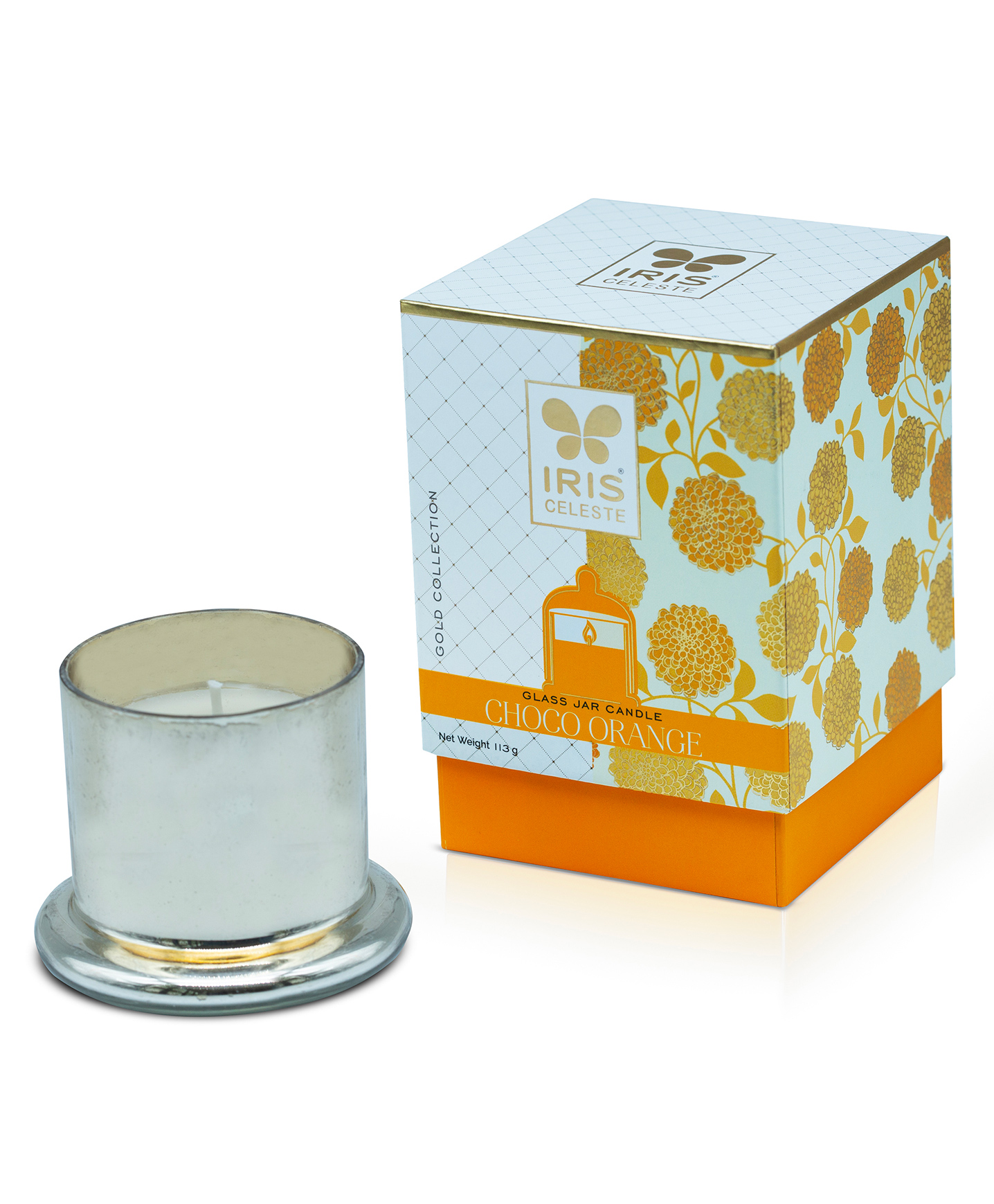 Iris Celeste Fragrance Choco Orange Bell Jar Candle Gold Collection - 113 gm-image-33