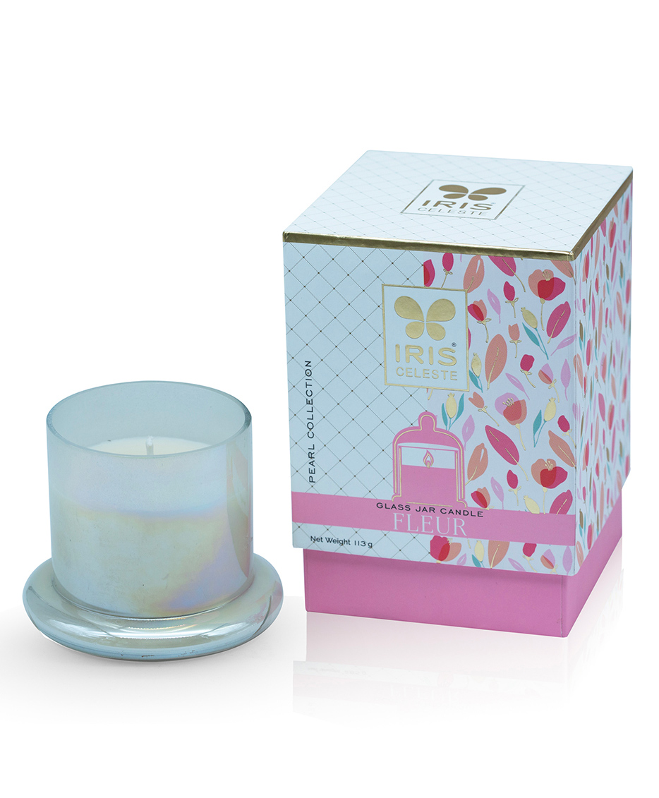 Iris Celeste Fragrance Fleur Bell Jar Candle Pearl Collection - 113 gm-image-34