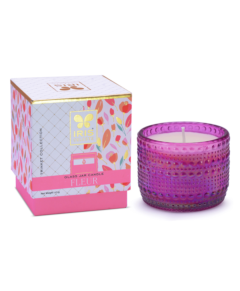 Iris Celeste Pink color jar Trinket Candle Fragrance Fleur - 113 gm-image-37