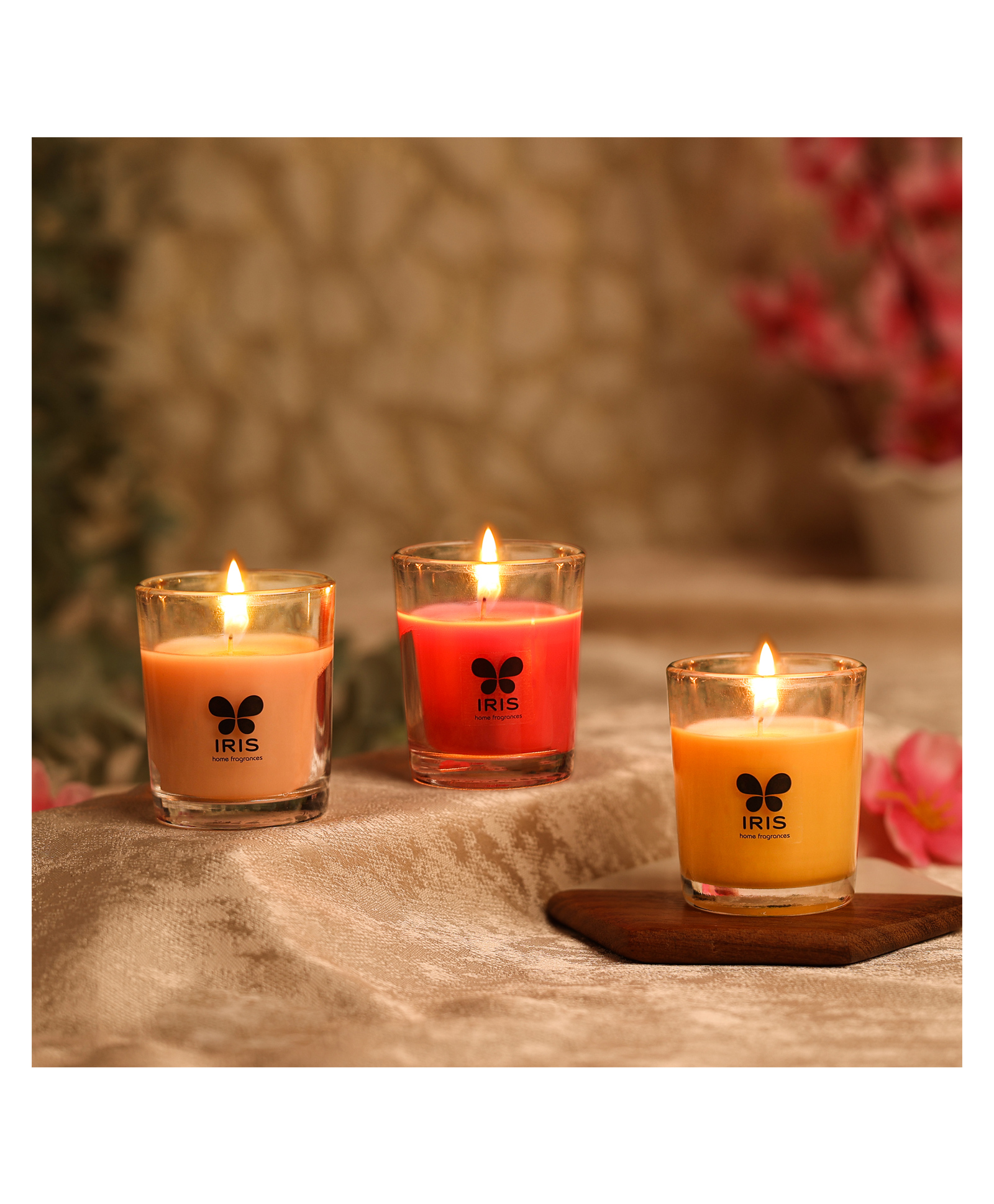 Iris Homefragrances Fragranced shot glass candles 40 g Each - Pack of 3-picture-12