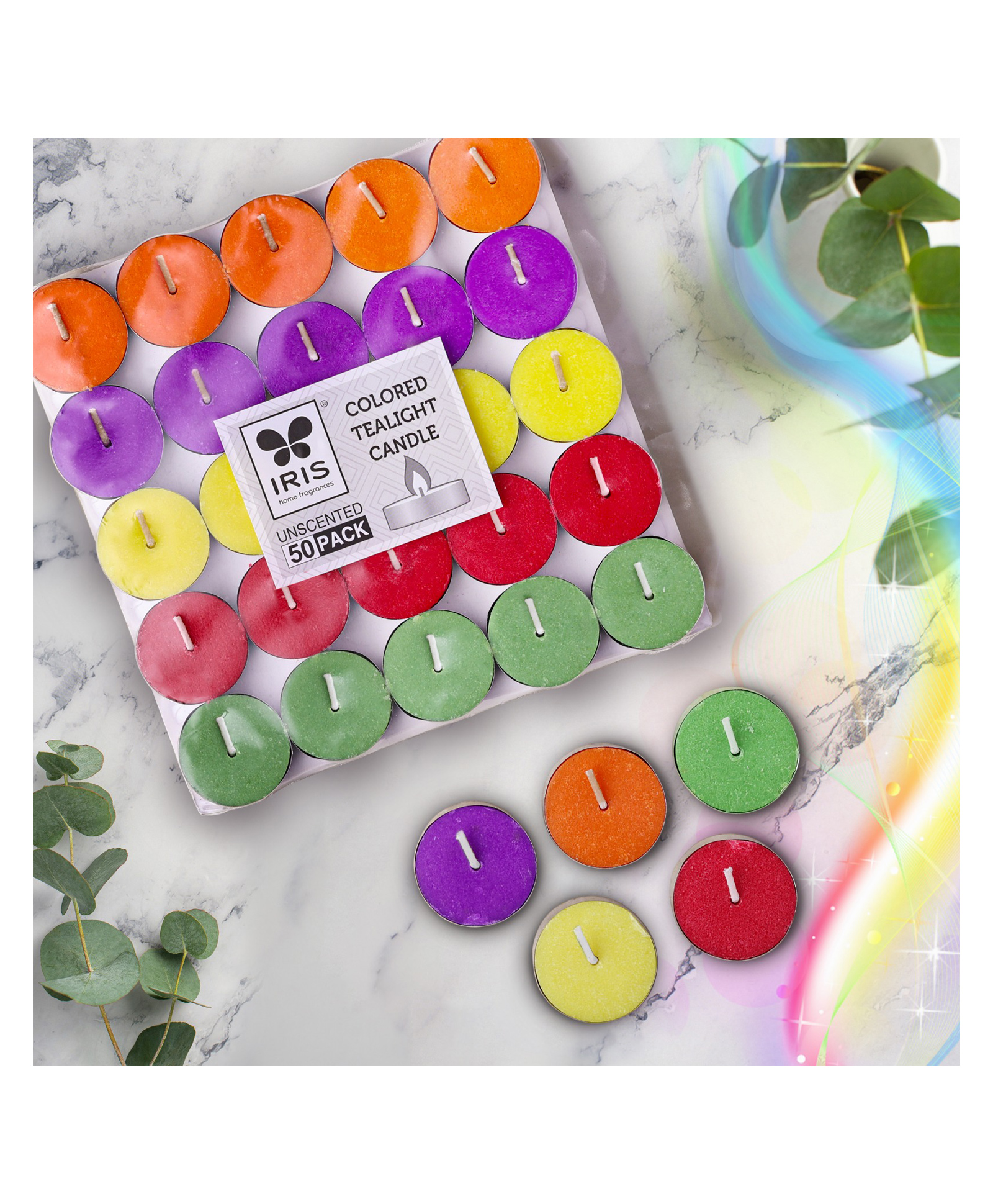 iris homefragrances Iris Unscented Tealights - Pack of 50-picture-23