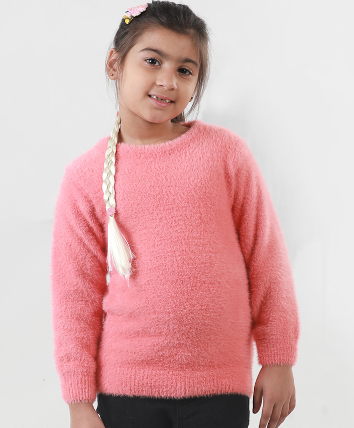 KNITCO Full Sleeves Solid Skivi Sweater - Pink-picture-12