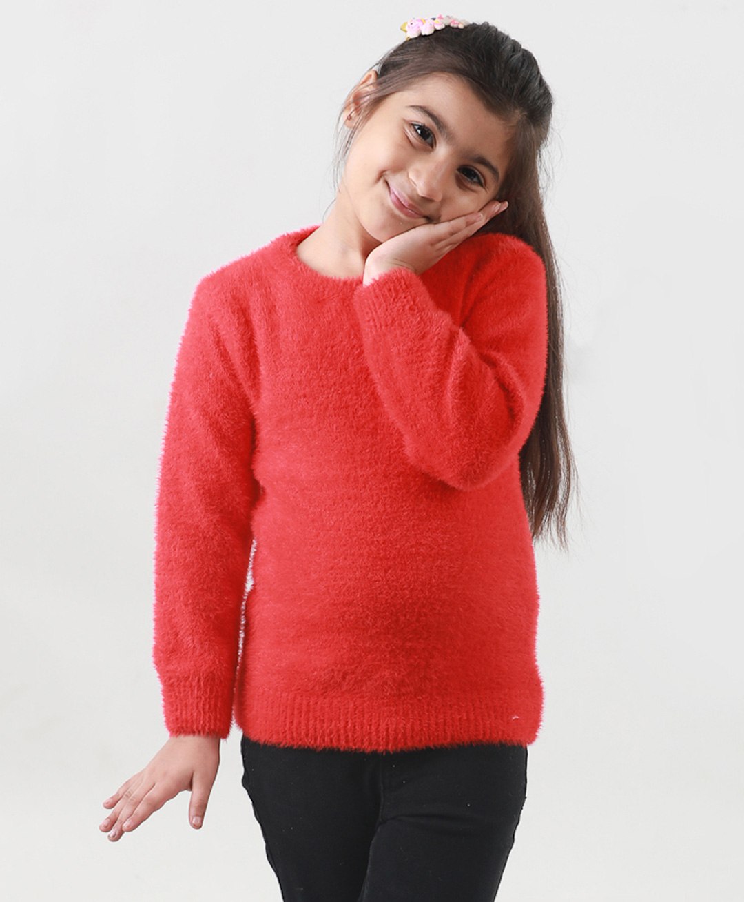 KNITCO Full Sleeves Solid Sweater - Red-picture-29