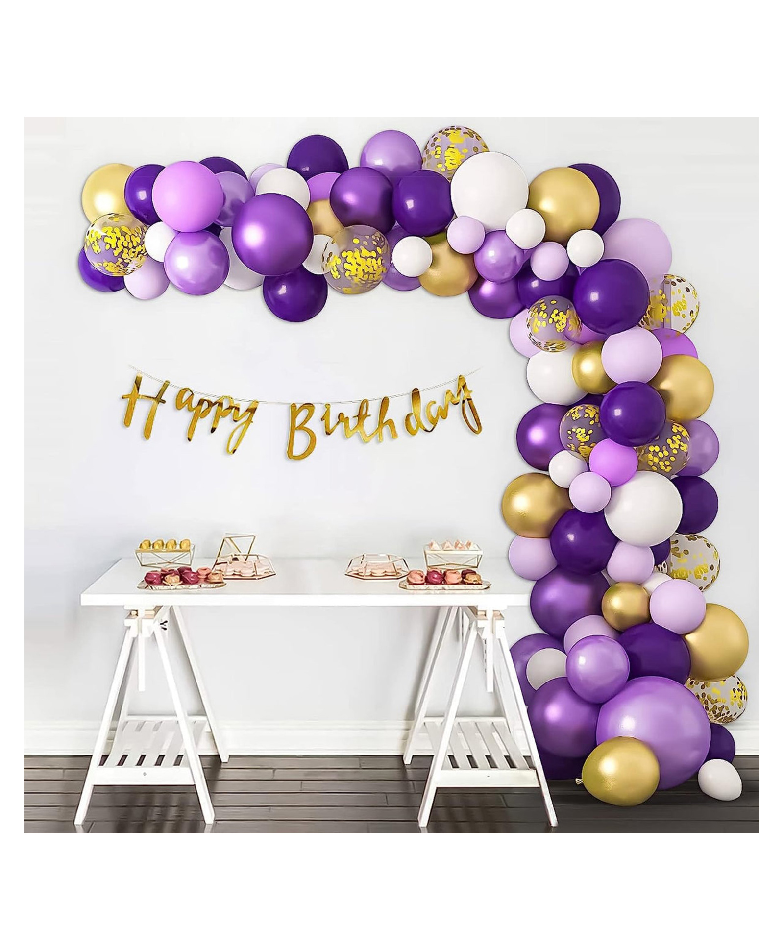 Bubble Trouble Purple Theme Happy Birthday Items Kit for Boys & Girls-Set - Pack of 63-image-4