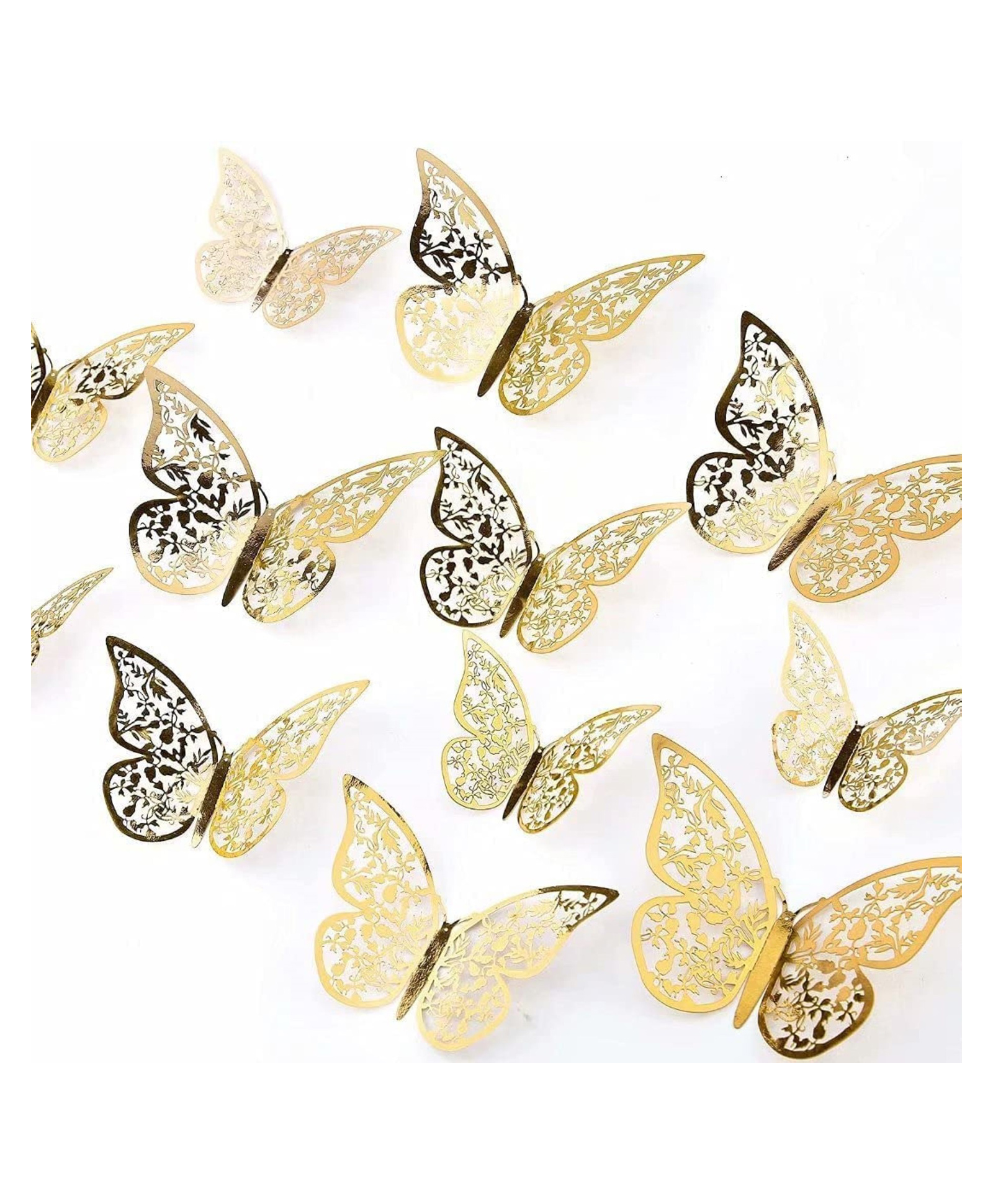 Bubble Trouble Decorate your home with 3D Golden Butterflies for Magical Elegance Gold Pack of 12-image-32