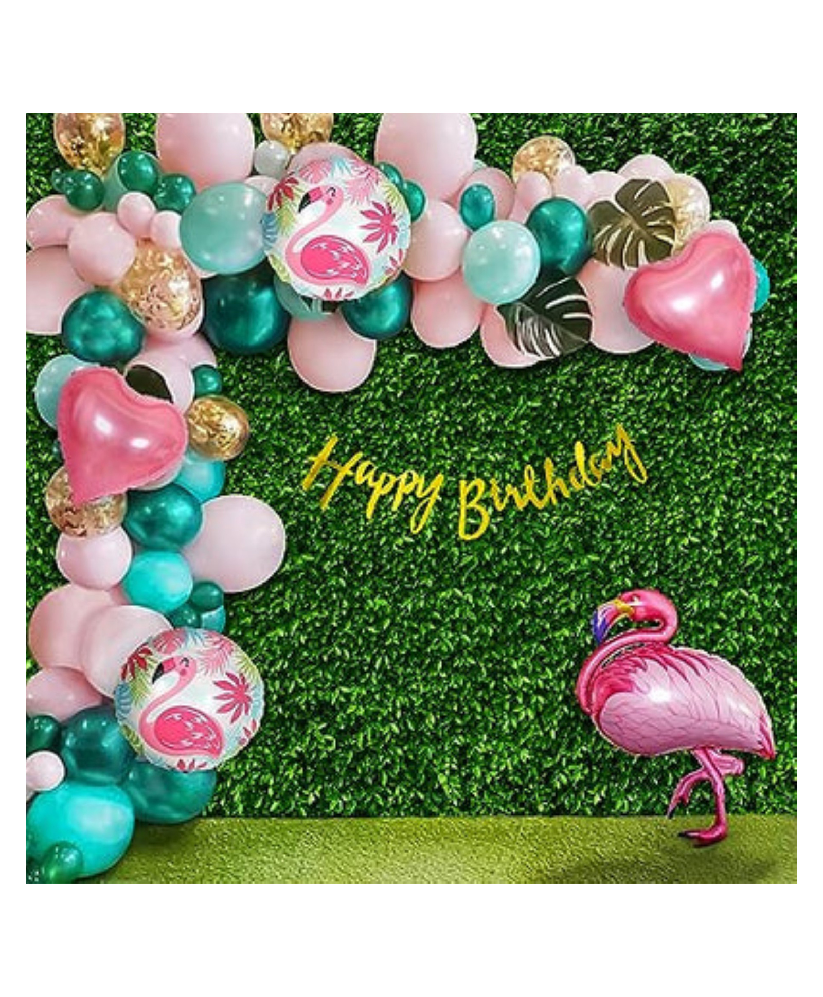 Bubble Trouble Flamingo Tropical Jungle birthday decoration DIY kit for girls Flamingo Pack of 66-image-9