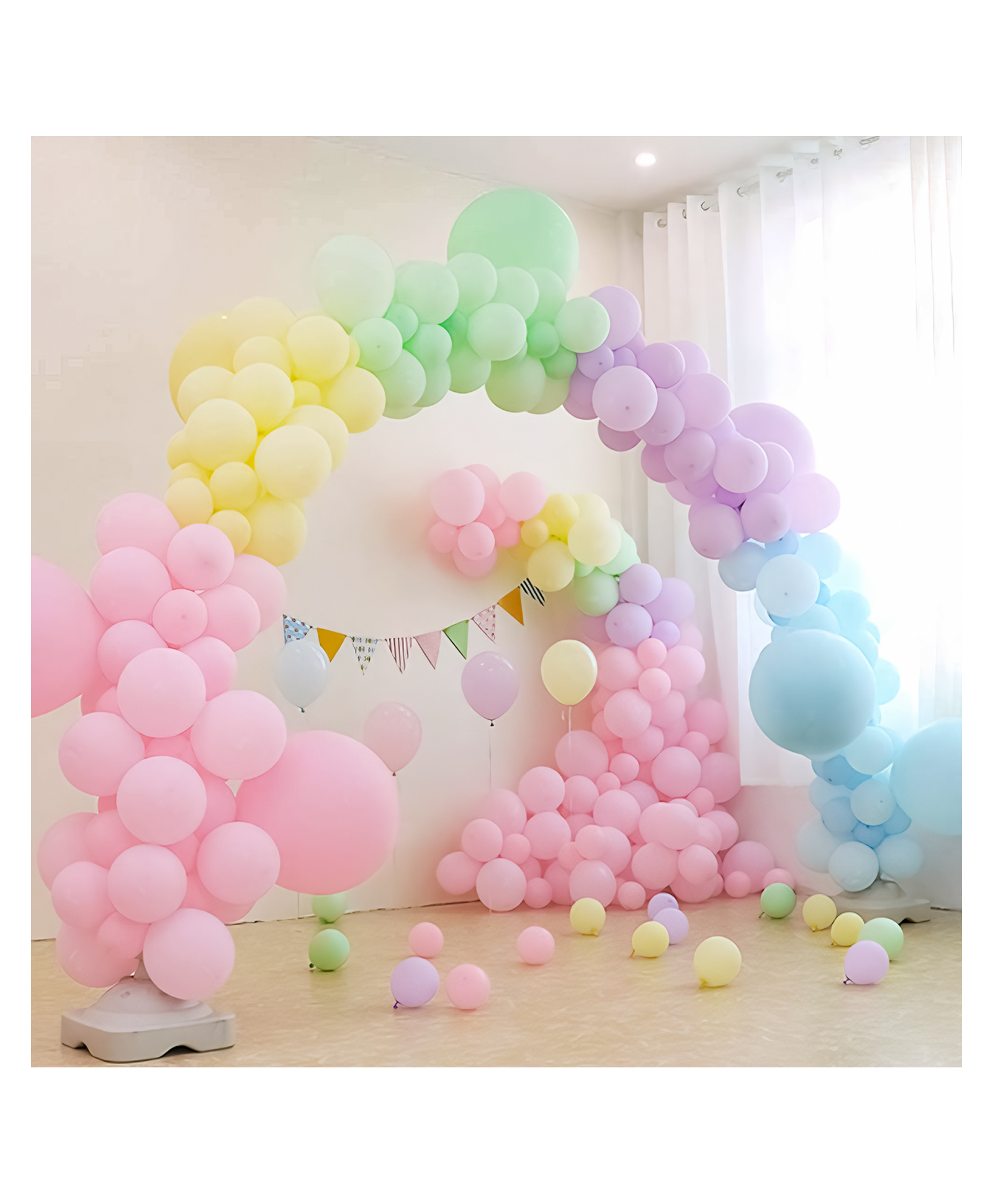 Bubble Trouble 60 Pastel Rainbow Balloons for Decoration  Pastel Rainbow Pack of -60-picture-14