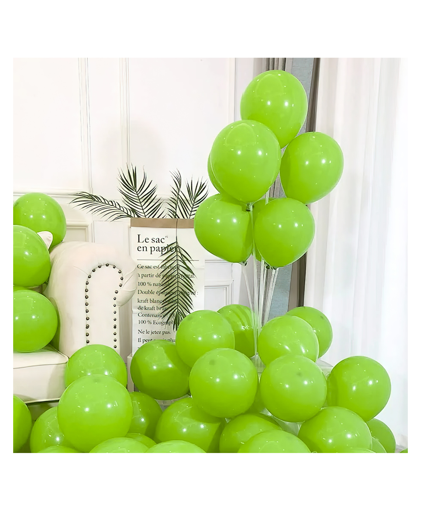 Bubble Trouble Lime Green party balloons for decoration Lime Green party balloons for decoration Pack of -100-image-5