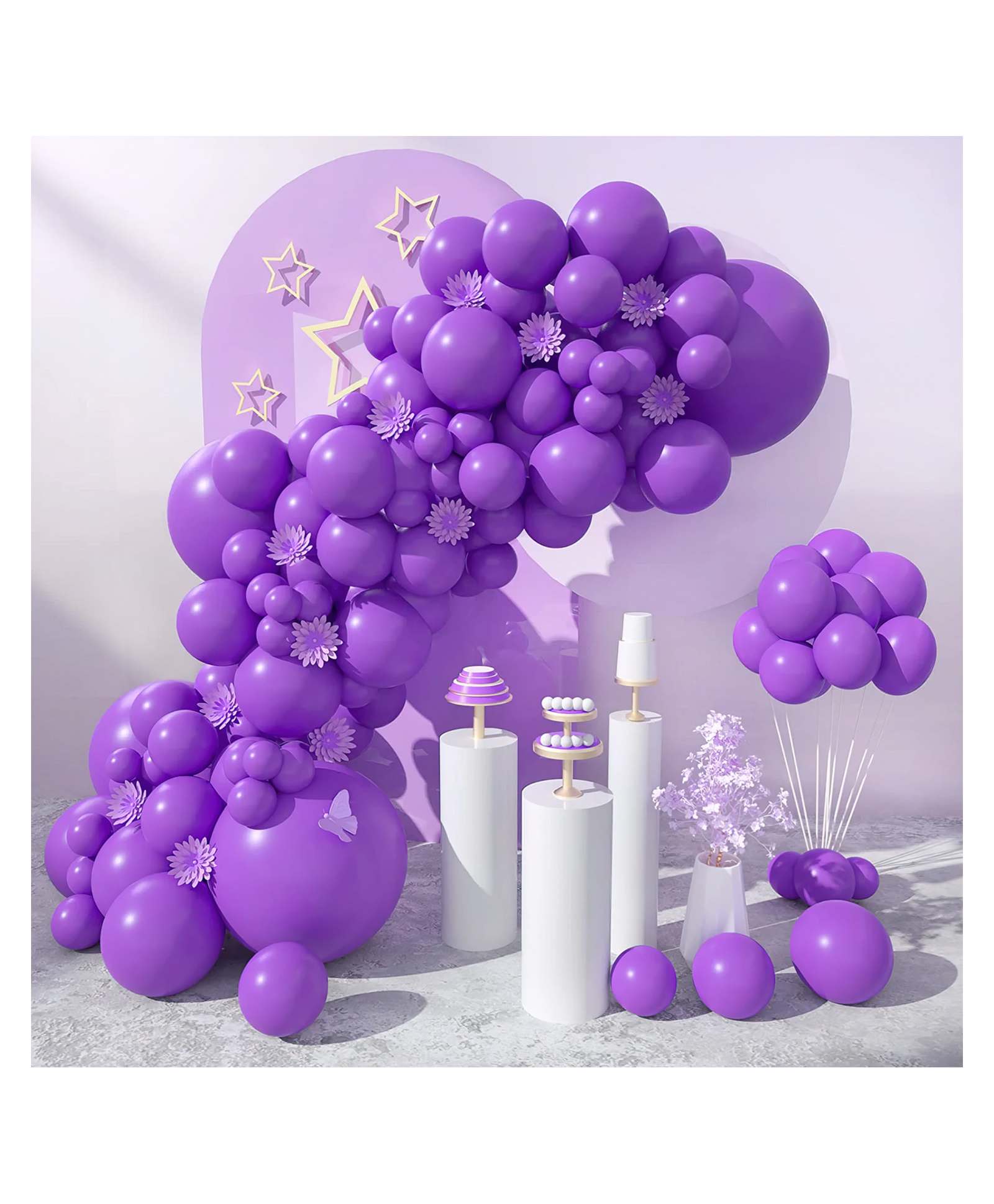 Bubble Trouble Vibrant purple birthday balloons for decoration purple  Pack of -100-image-21