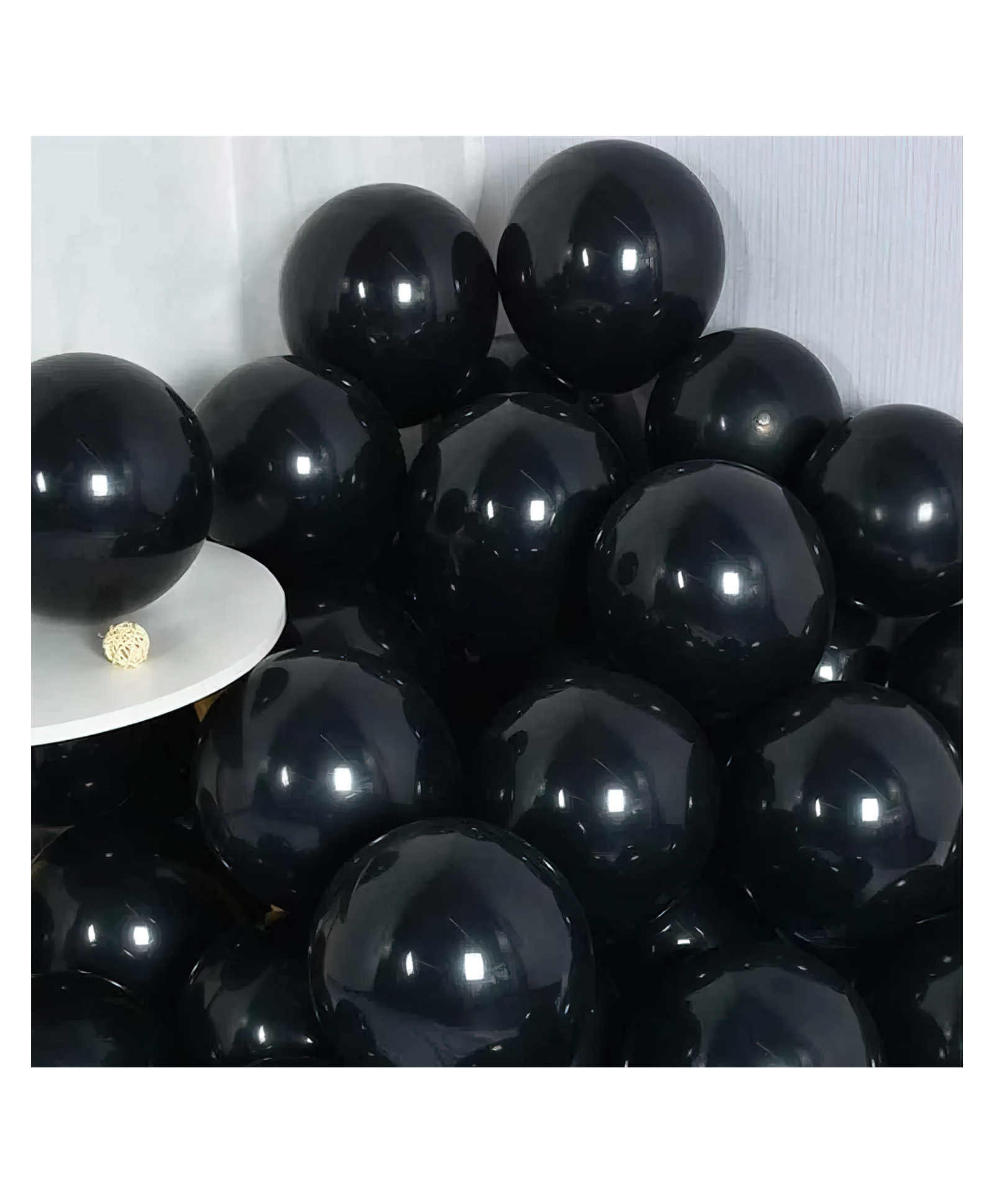 Bubble Trouble Black party balloons for theme party & Halloween black Pack of -100-image-32