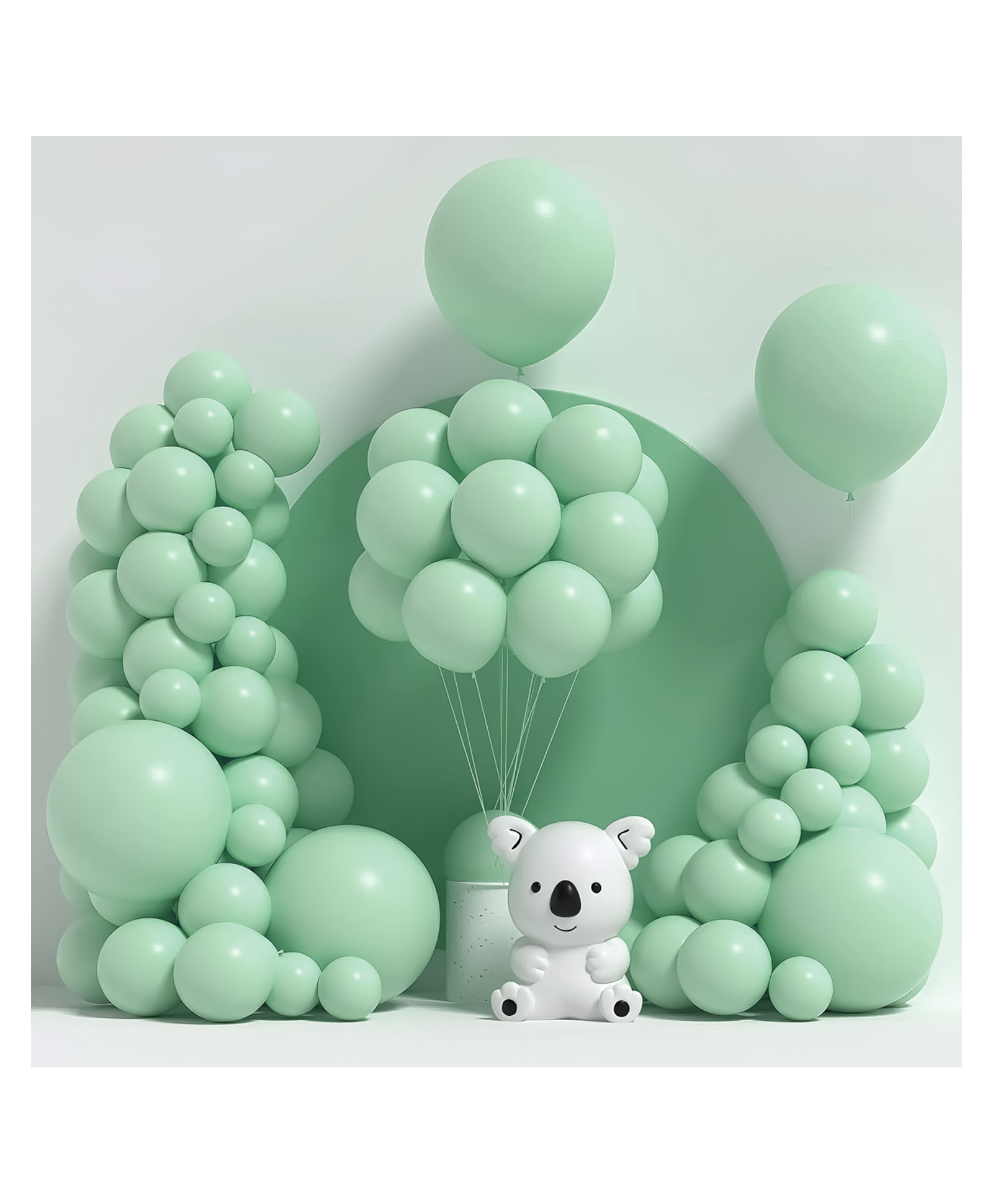 Bubble Trouble Pastel Green Balloons decoration for boys & girls-100 pcs Pastel Green Pack of -100-image-40