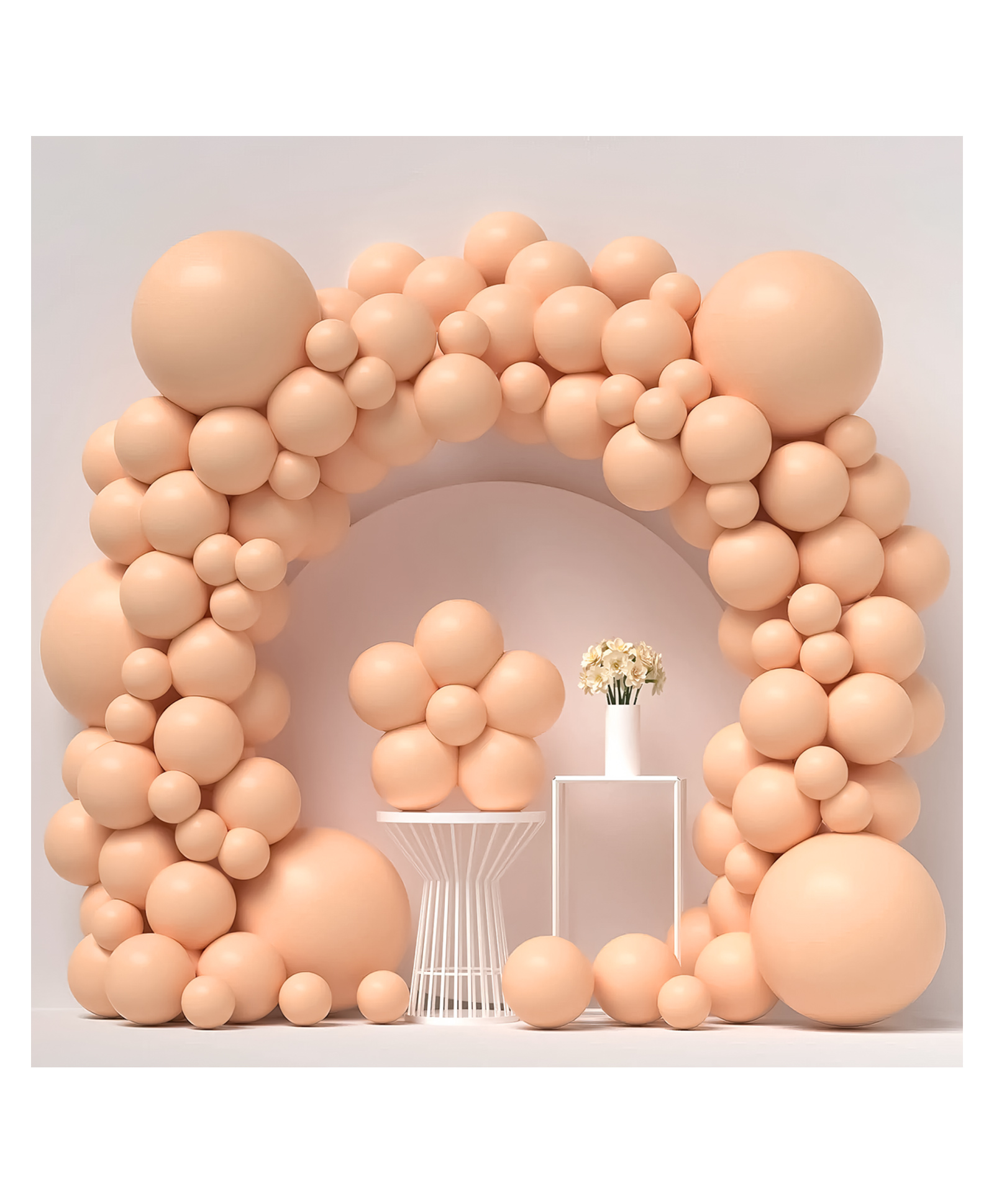 Bubble Trouble Peach Balloons for decoration pack of 100 Items Peach  Pack of -100-image-38