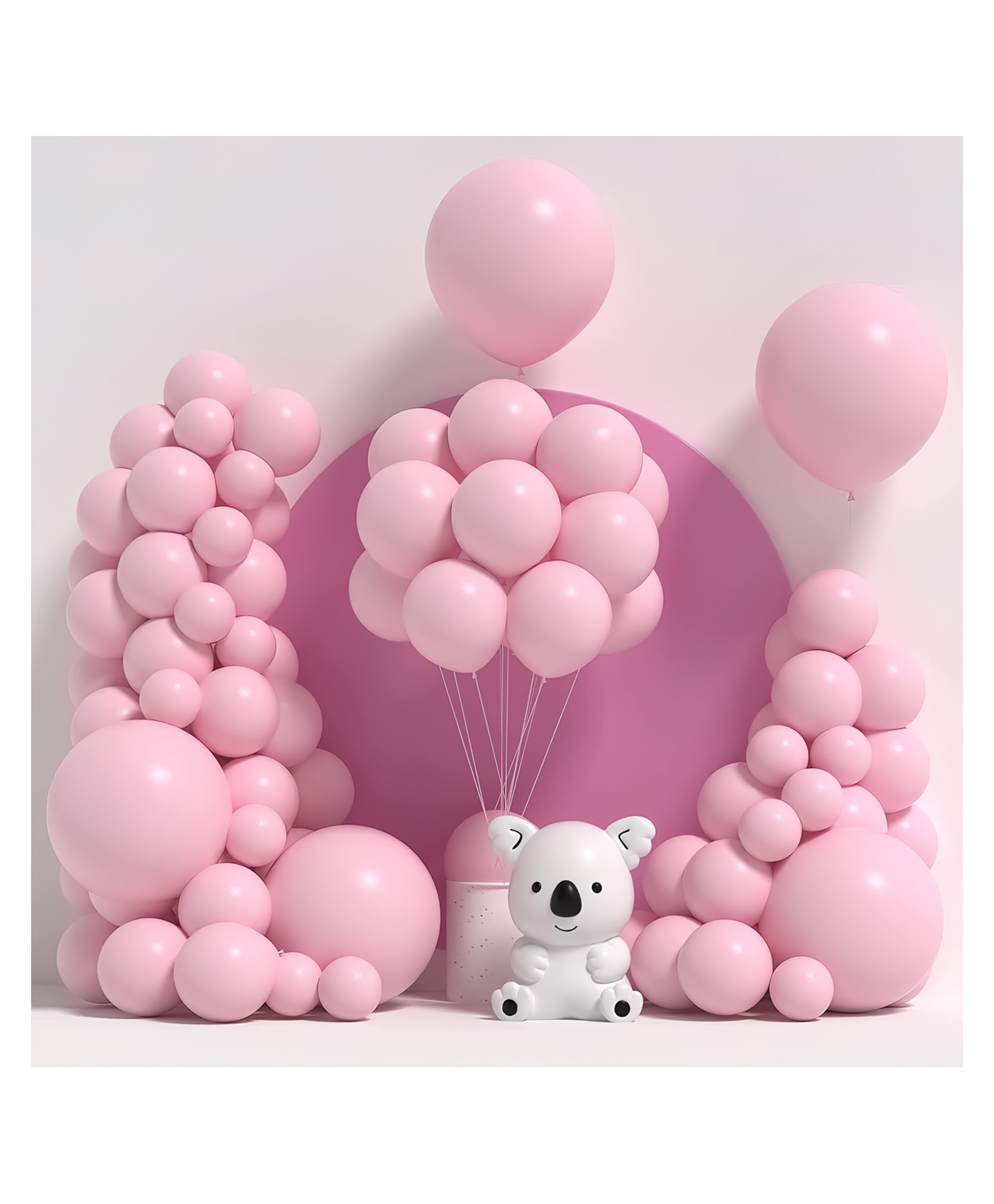 Bubble Trouble Pastel Pink Balloons party decoration for girls pack of 100 pcs pink Pack of -100-image-14