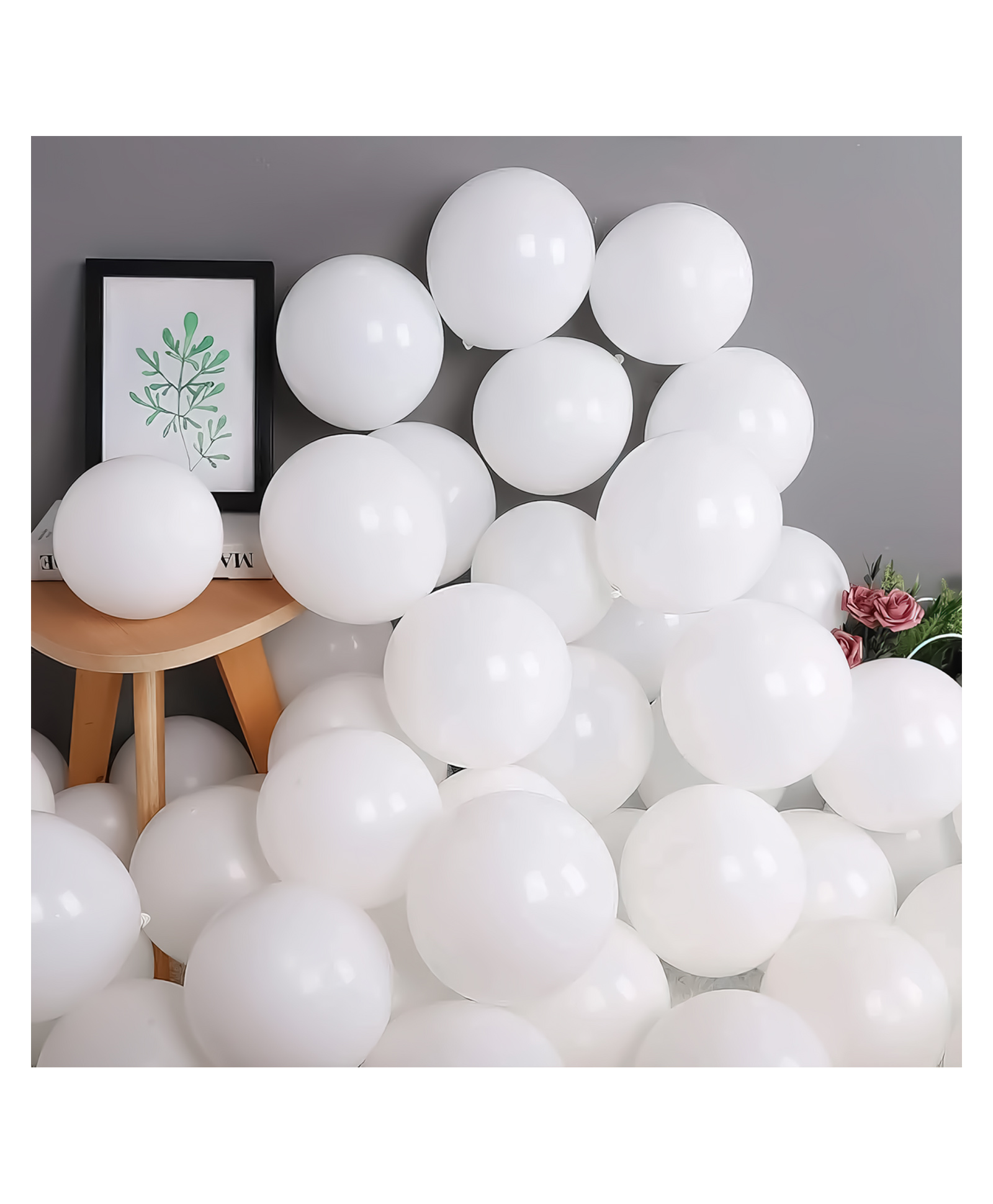 Bubble Trouble White Balloons for party decoration White  Pack of -100-image-47