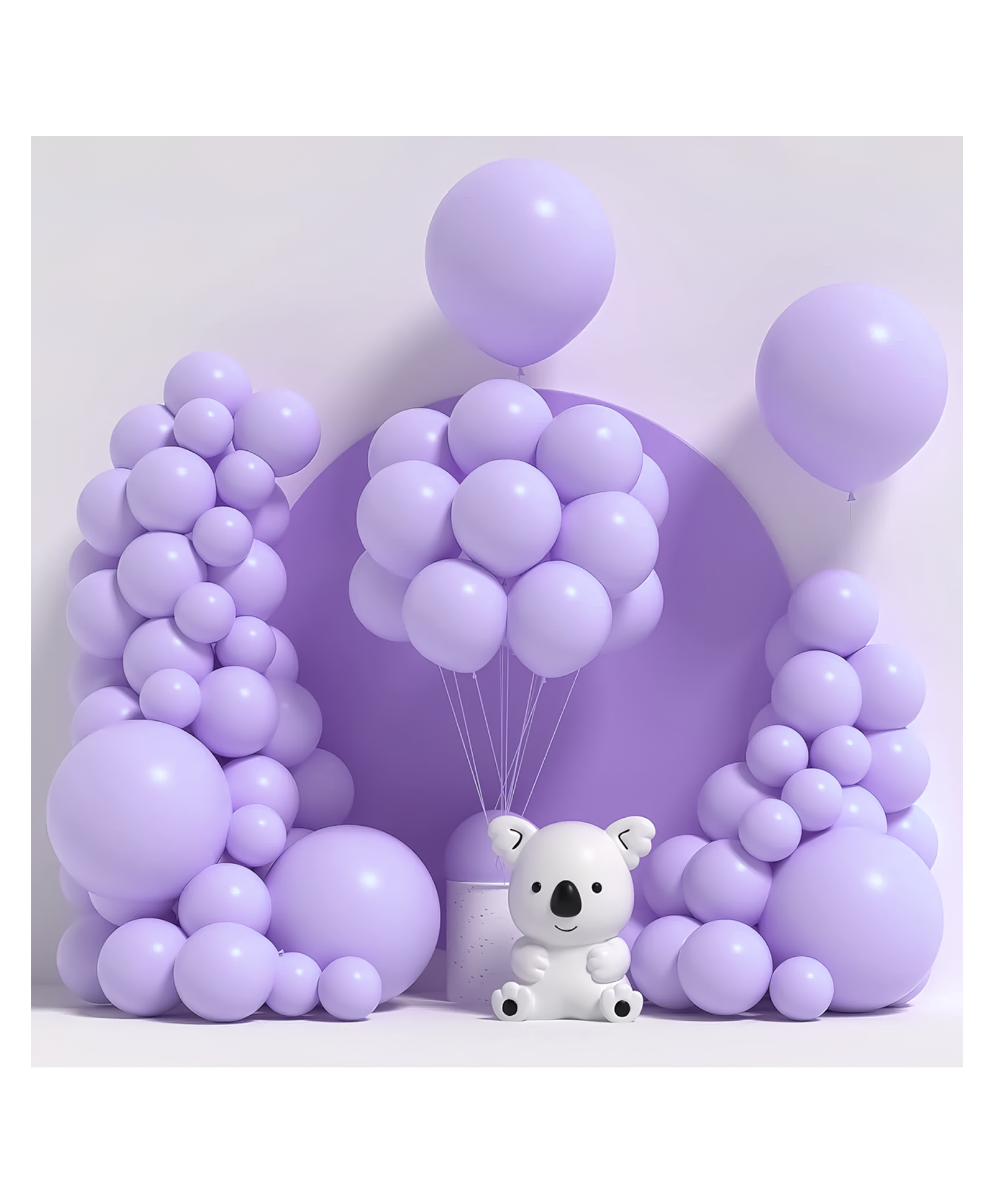 Bubble Trouble Pastel Purple Balloons for party decoration pack of 100 Items Purple  Pack of -100-image-7