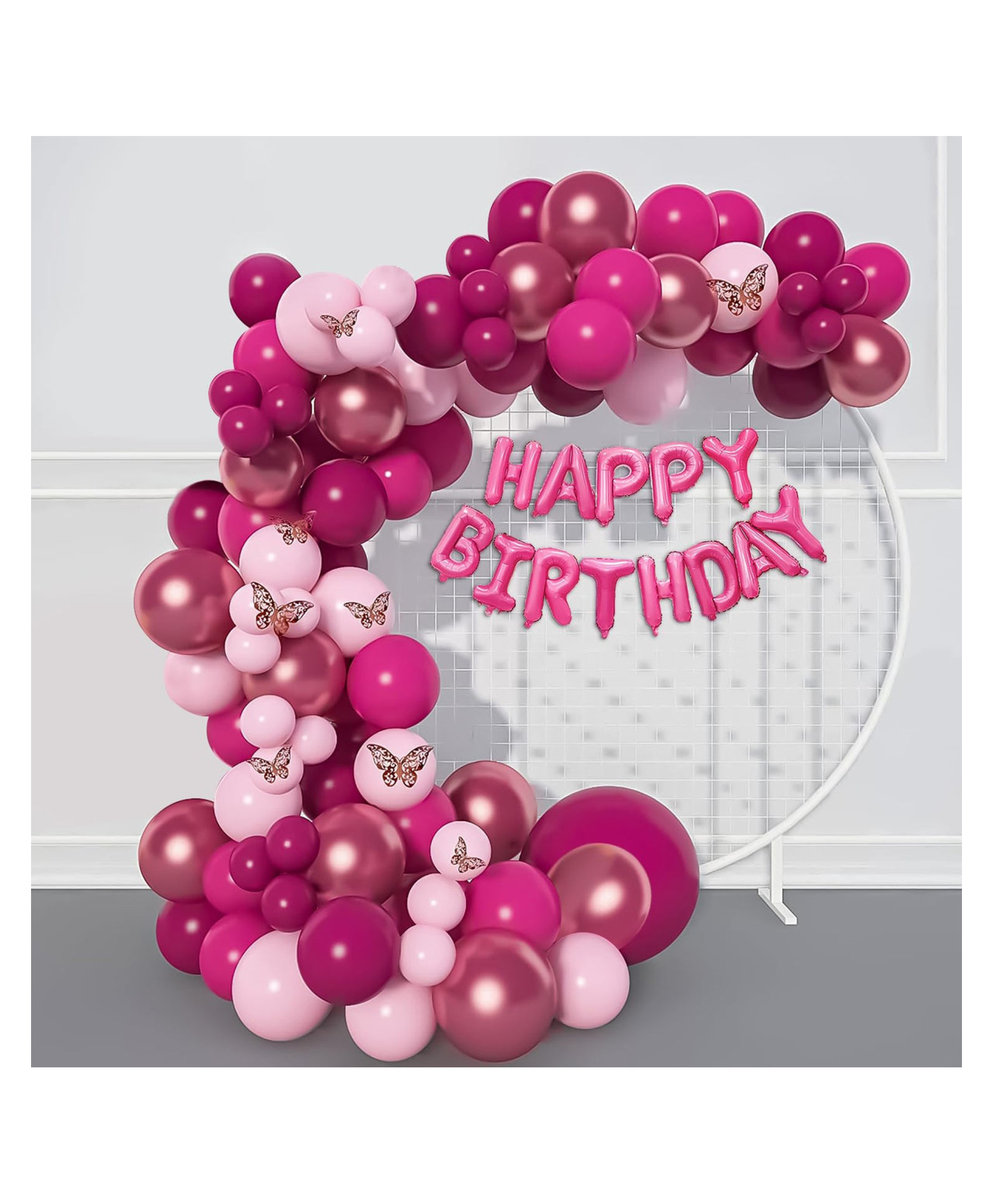 Bubble Trouble Pink Theme Birthday Decoration Items Pink - Pack of 75-picture-25