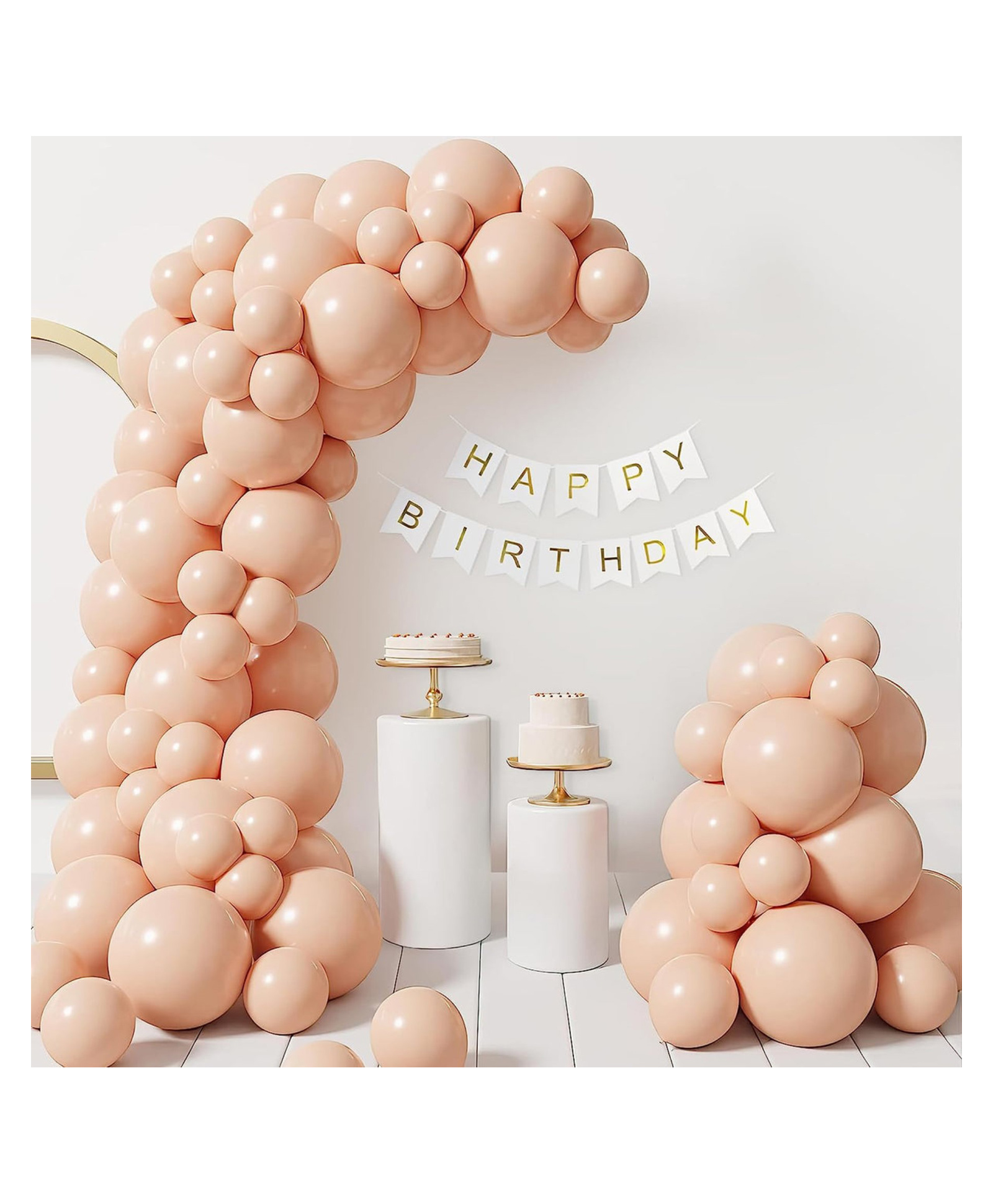 Bubble Trouble Peach Theme Birthday Decoration Kit for Girls Party Decor Multicolor Pack of 53-picture-12