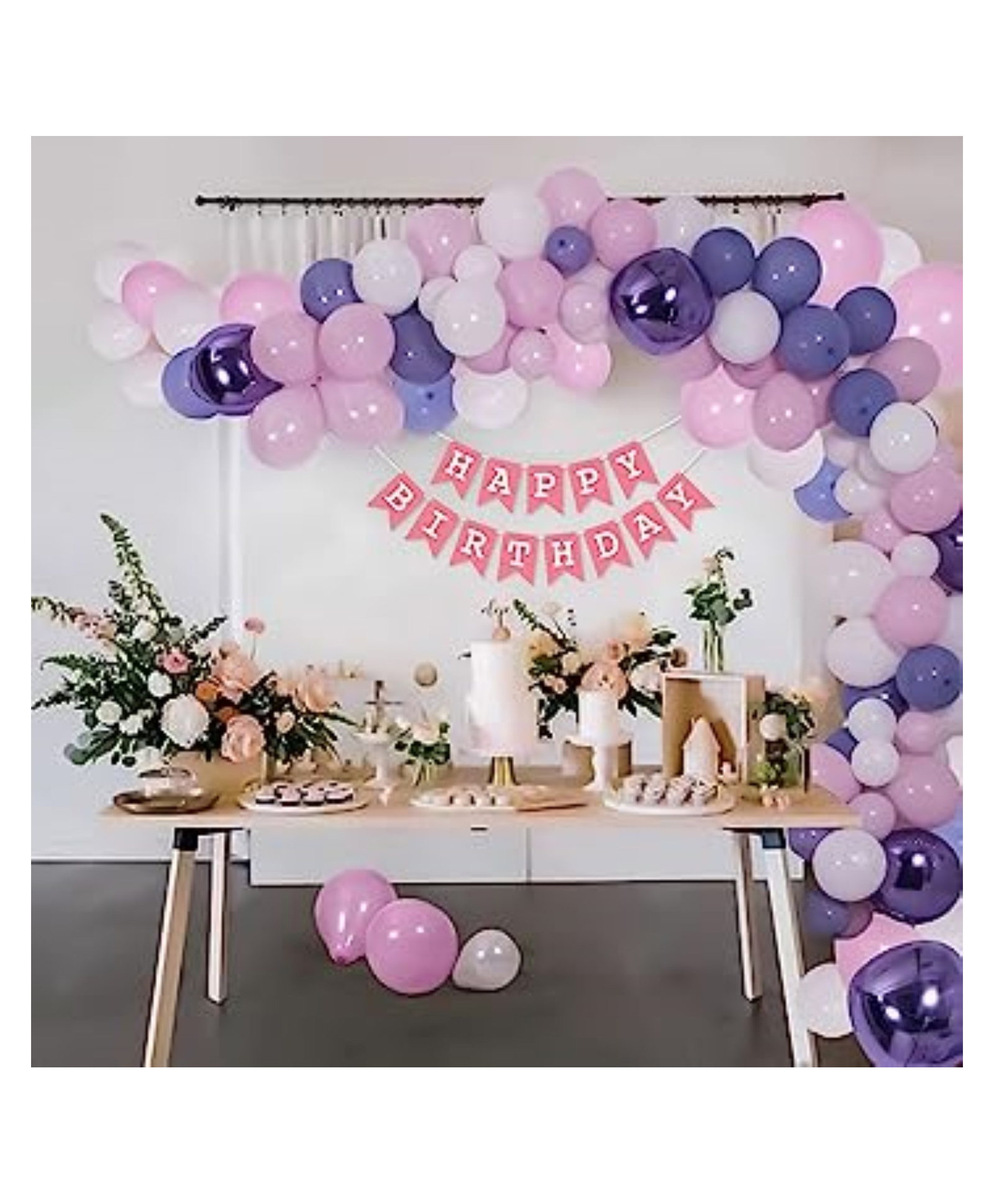Bubble Trouble Happy Birthday Decoration Kit Items with Multicolour Balloons Rubber Pack of 58-picture-13