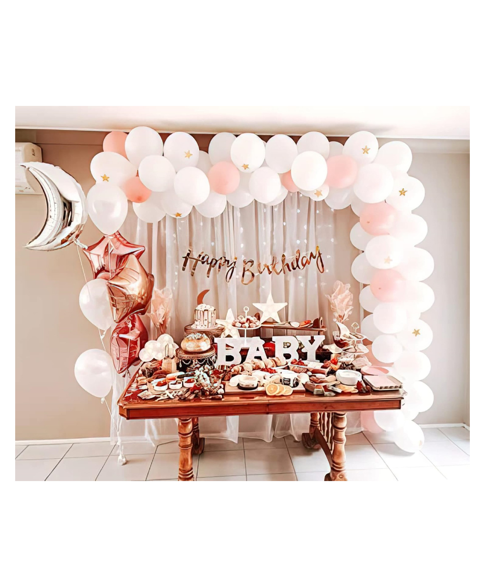 Bubble Trouble Rose Gold DIY Birthday Decoration Items for Girls Rose Gold Pack of -73-picture-35