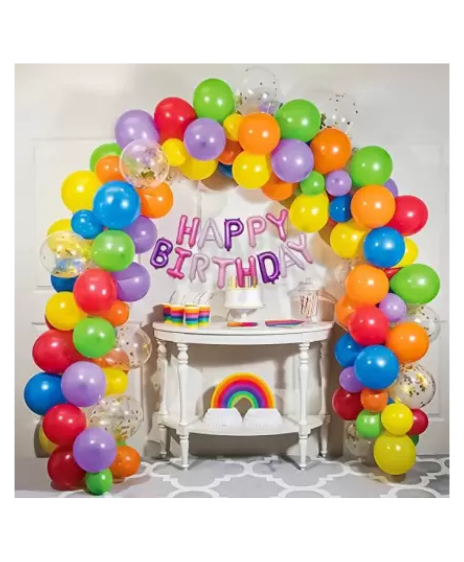 Bubble Trouble Rainbow Theme Birthday Decoration Pack of 68-picture-16