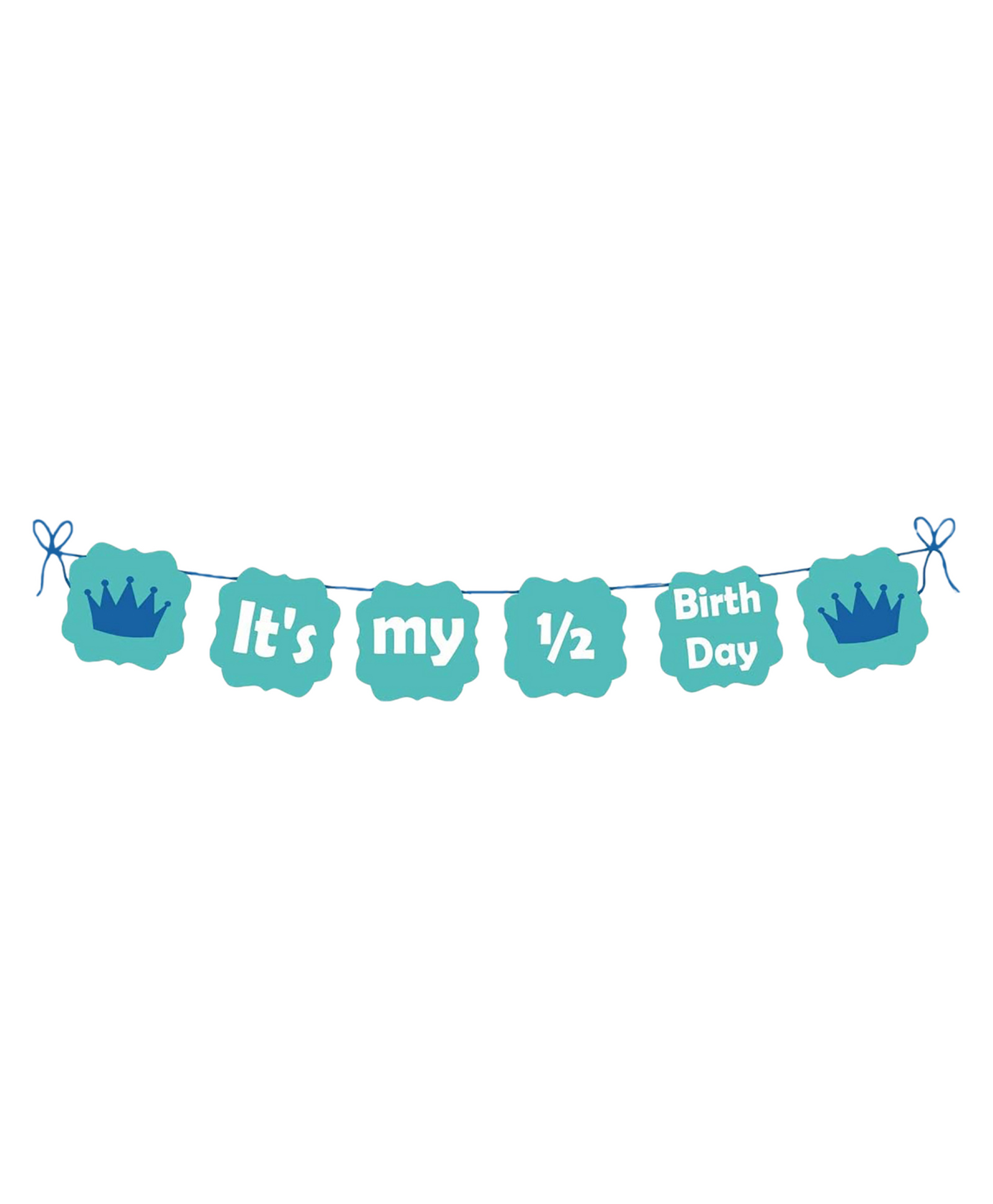 Bubble Trouble 6 Month It's My Half Birthday Decoration for Baby Boy Light Blue -Pack of 1