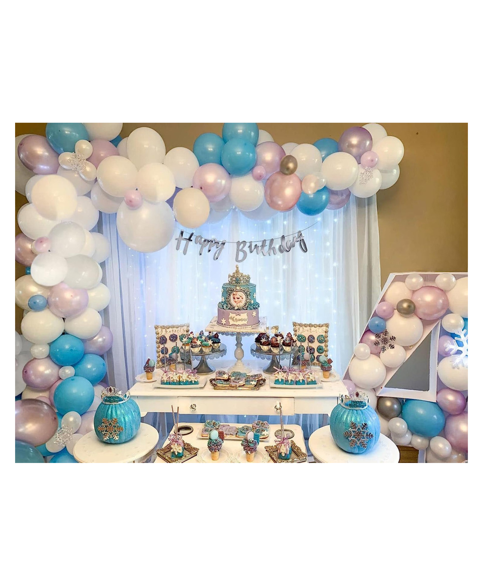 Bubble Trouble Frozen Theme Birthday Decoration Item for your little Princess Blue - Pack of 71-image-17