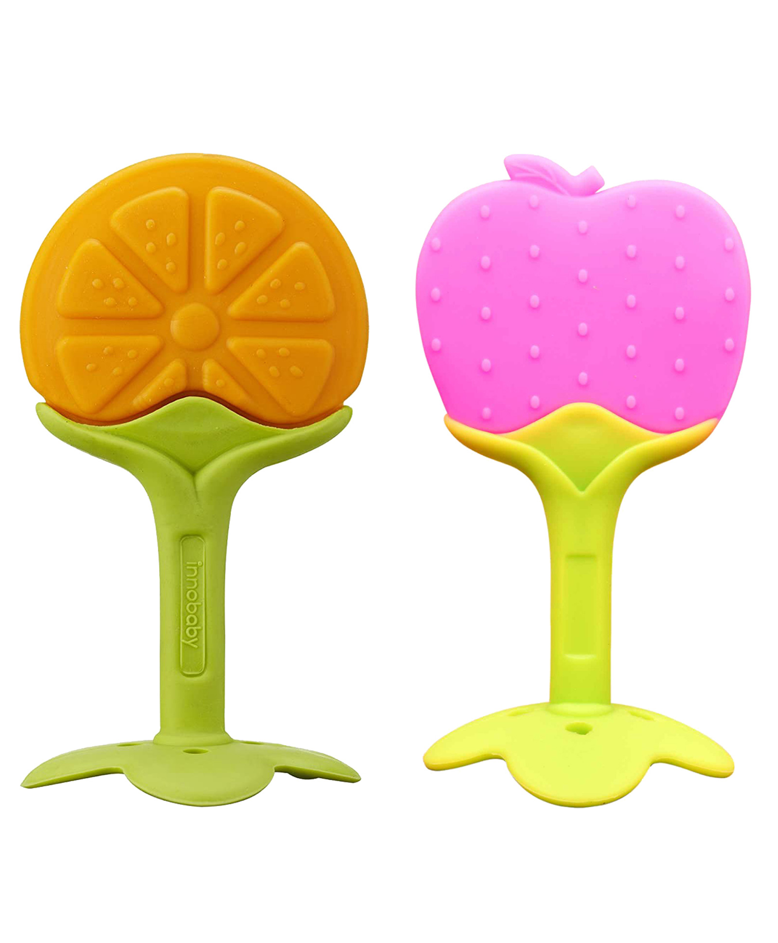 FANTASY INDIA Baby Silicone Teether Orange & Apple-image-5