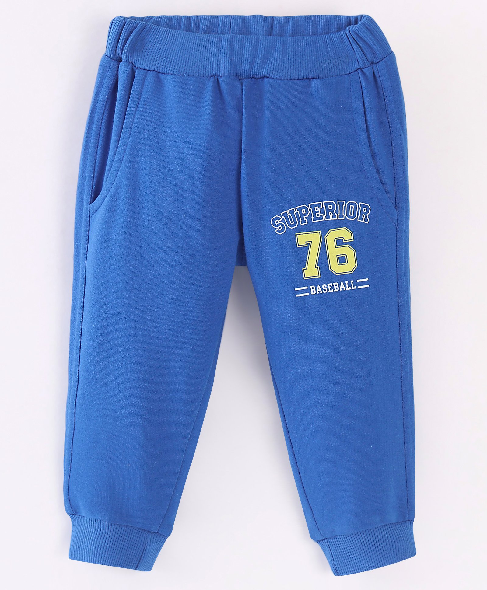 Zero Cotton Full Length Lounge Pant Text Printed - Royal Blue-image-44