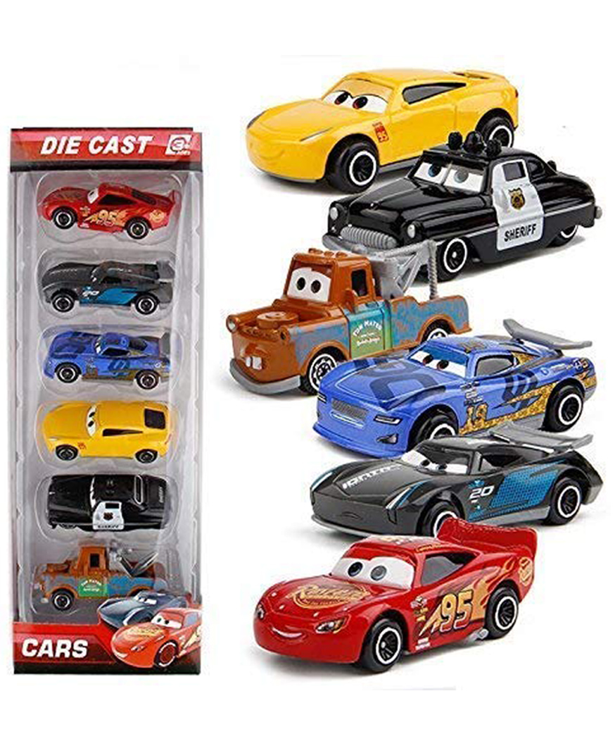 Negocio Set of 6 Free Wheel High Speed Unbreakable Die Cast Mini Metal Toy Car ( Color May Vary)-image-32