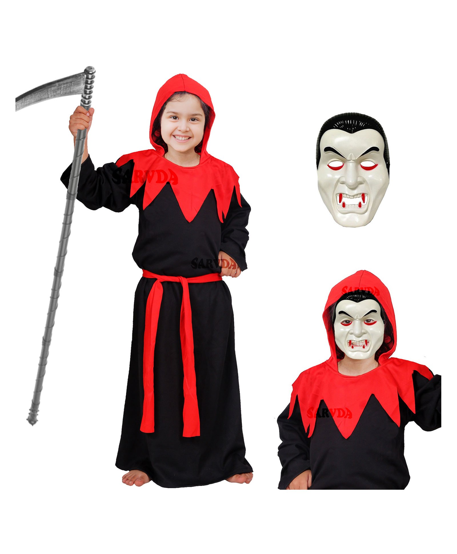 Sarvda Halloween Theme Unisex Vampire Costume Set - Black