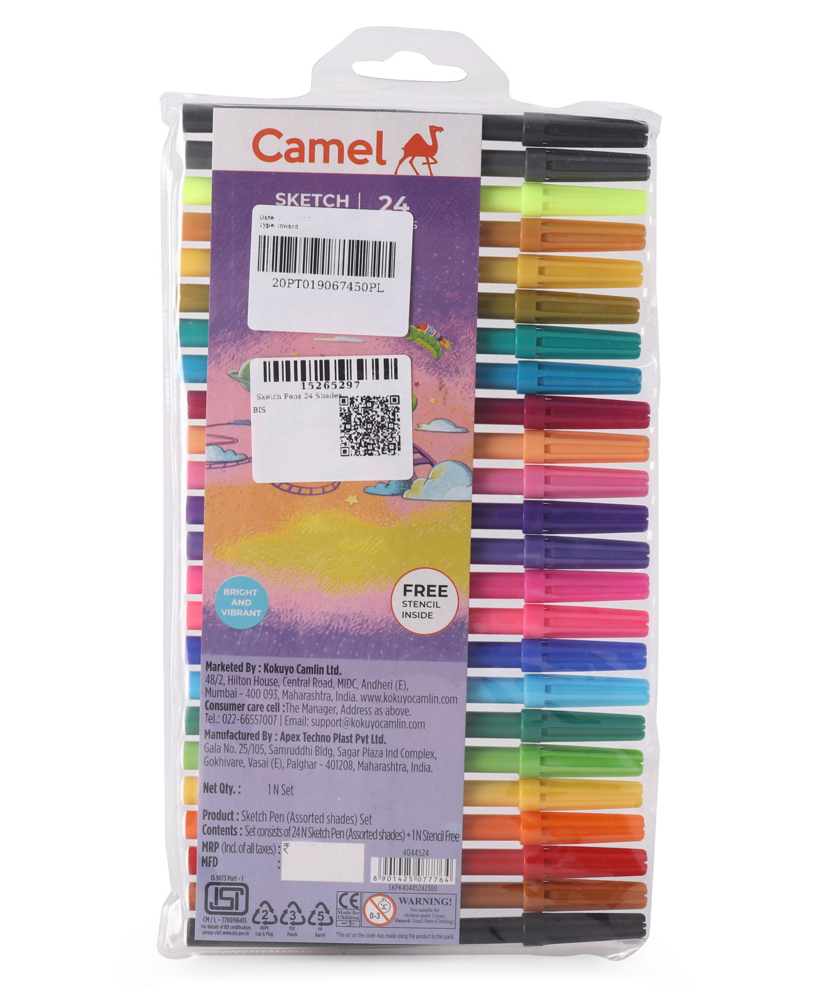 Camel Sketch Pens 24 Shades - Multicolour-image-40