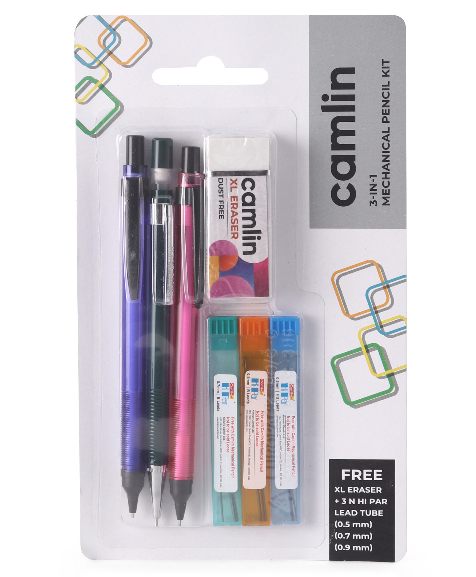 Camlin 3 in 1 Mechanical Pencil Pack of 3 - Multicolour-picture-38