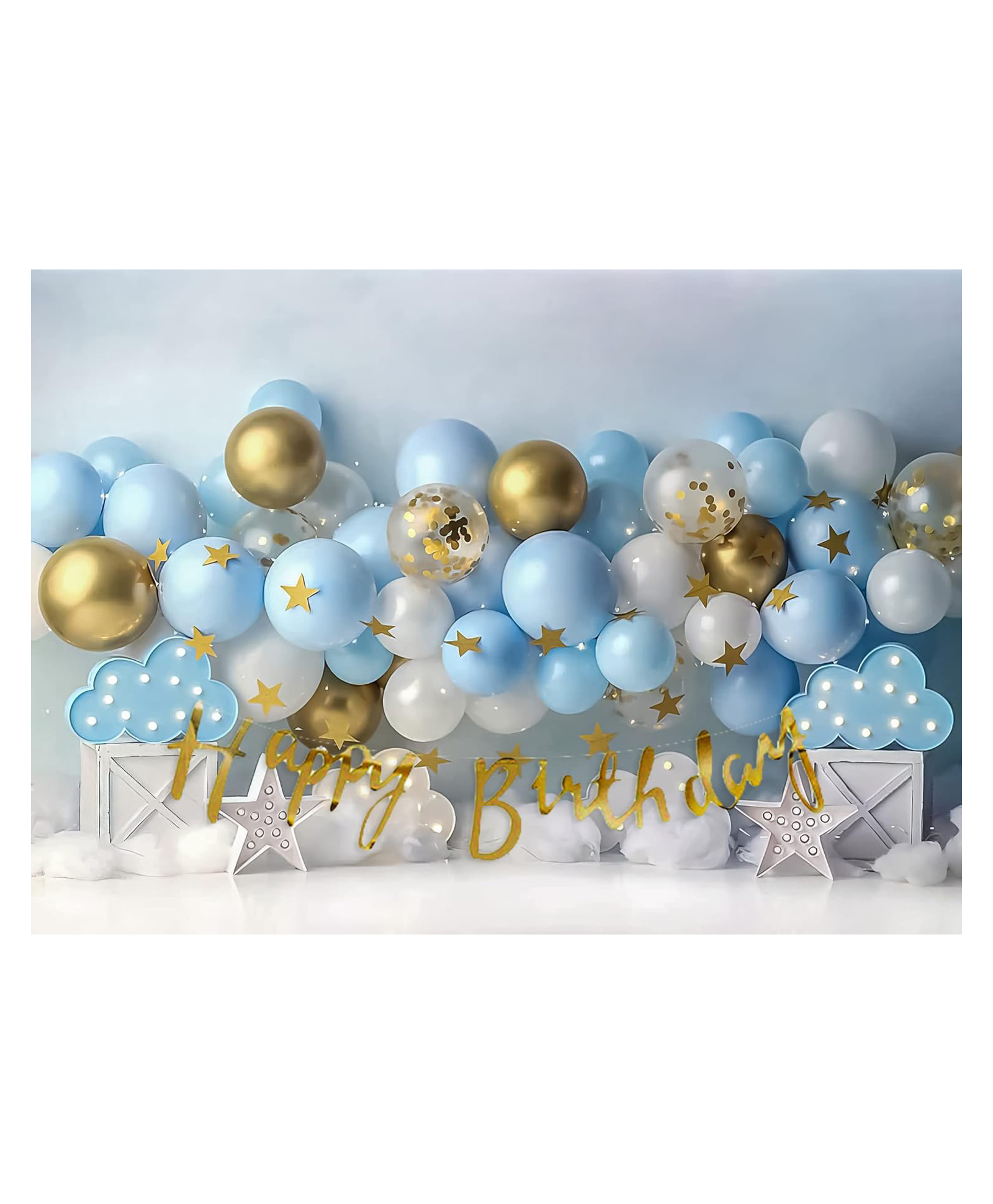 Special You Birthday decoration DIY combo for boys with star bunting decorative kit pack of 51 Items-picture-9