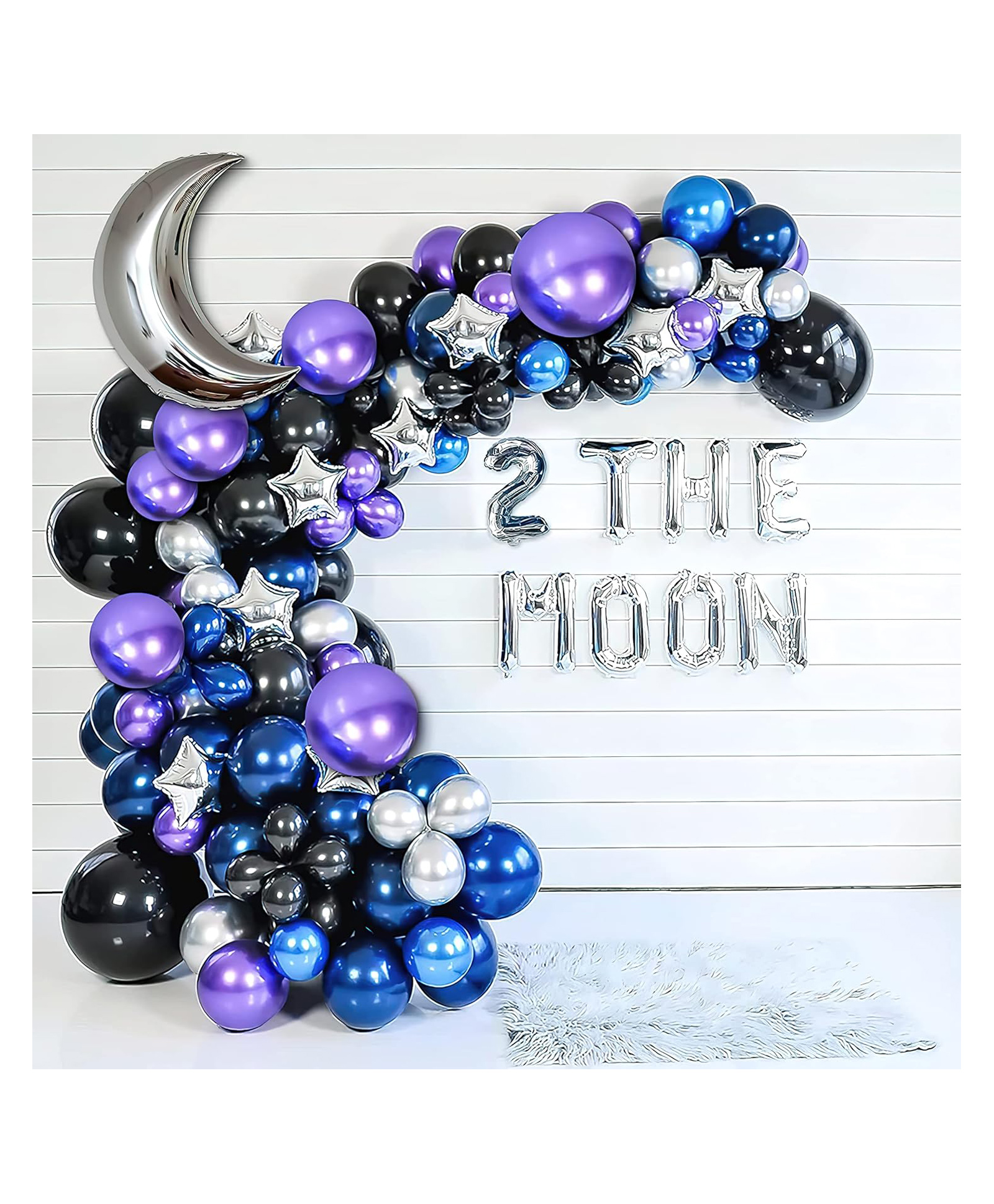 Special You 2nd Birthday Decoration DIY Combo kit Star & Moon Foil balloons Multicolor- 74 Items-image-28
