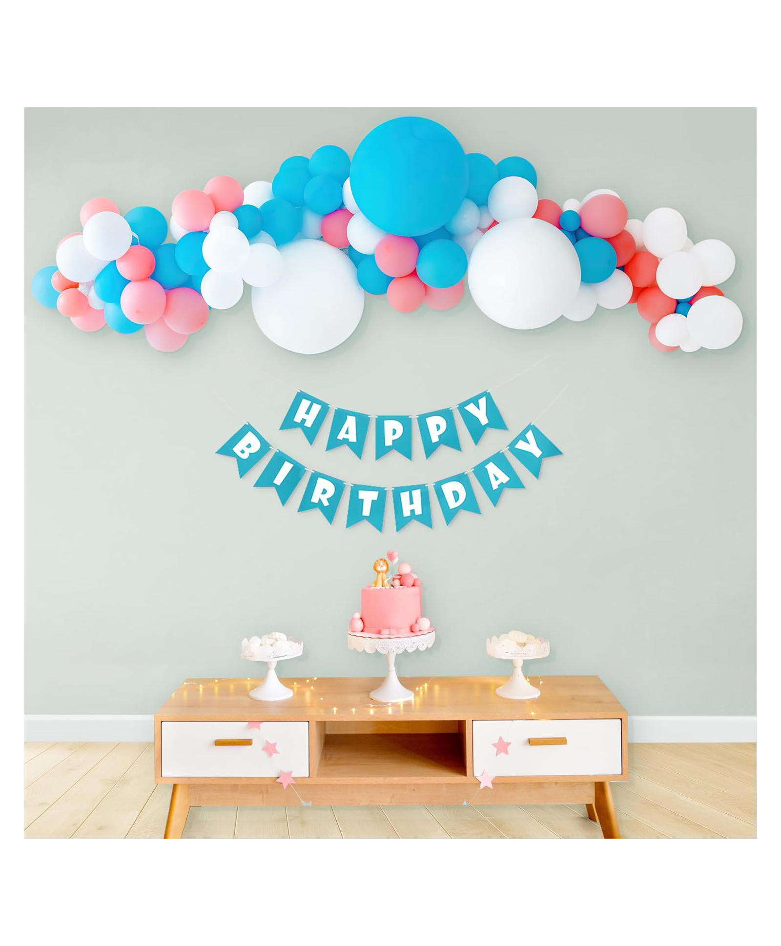 Special You Pastel Theme Birthday Decoration for Boys and Girls with Pastel Blue Balloons pack of 67 Items-picture-20