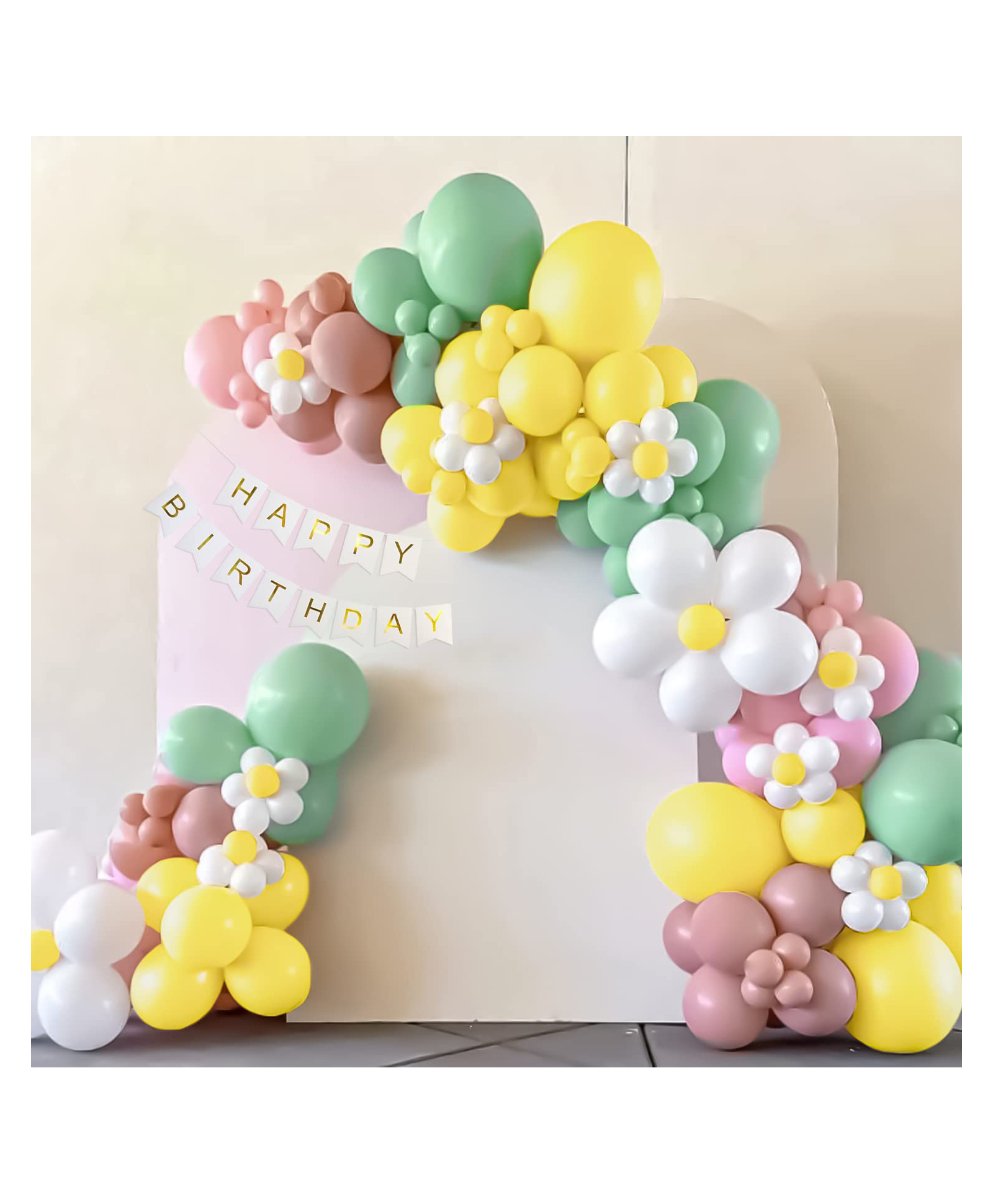 Special You Rainbow theme birthday DIY Combo for kids with flower clip decoration kit Multicolor pack of 66 Items-image-28