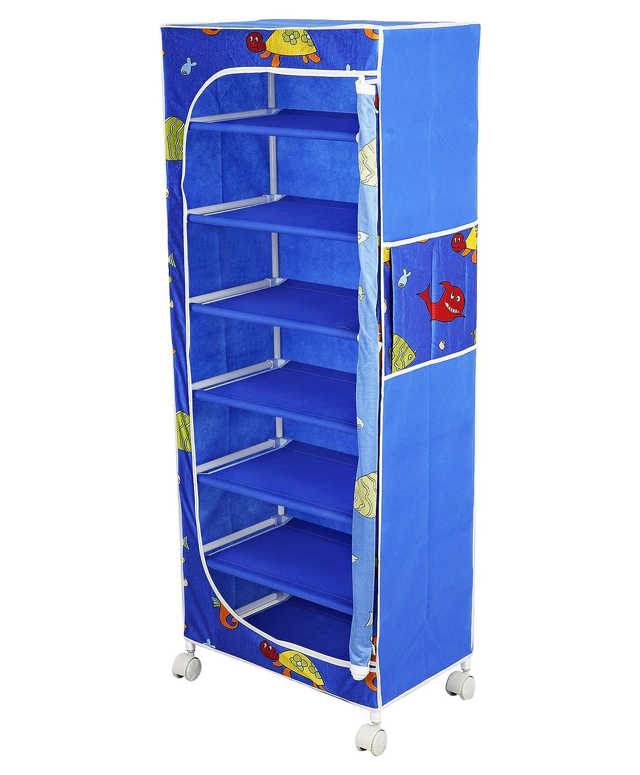 little ones Little One's   7 Shelves Baby Foldable Wardrobe   Aquatic Blue-picture-17