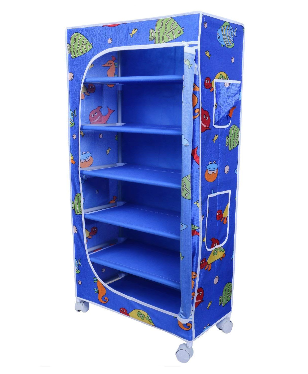 little ones Little One's   6 Shelves Baby Foldable Wardrobe   Aquatic Blue-picture-27
